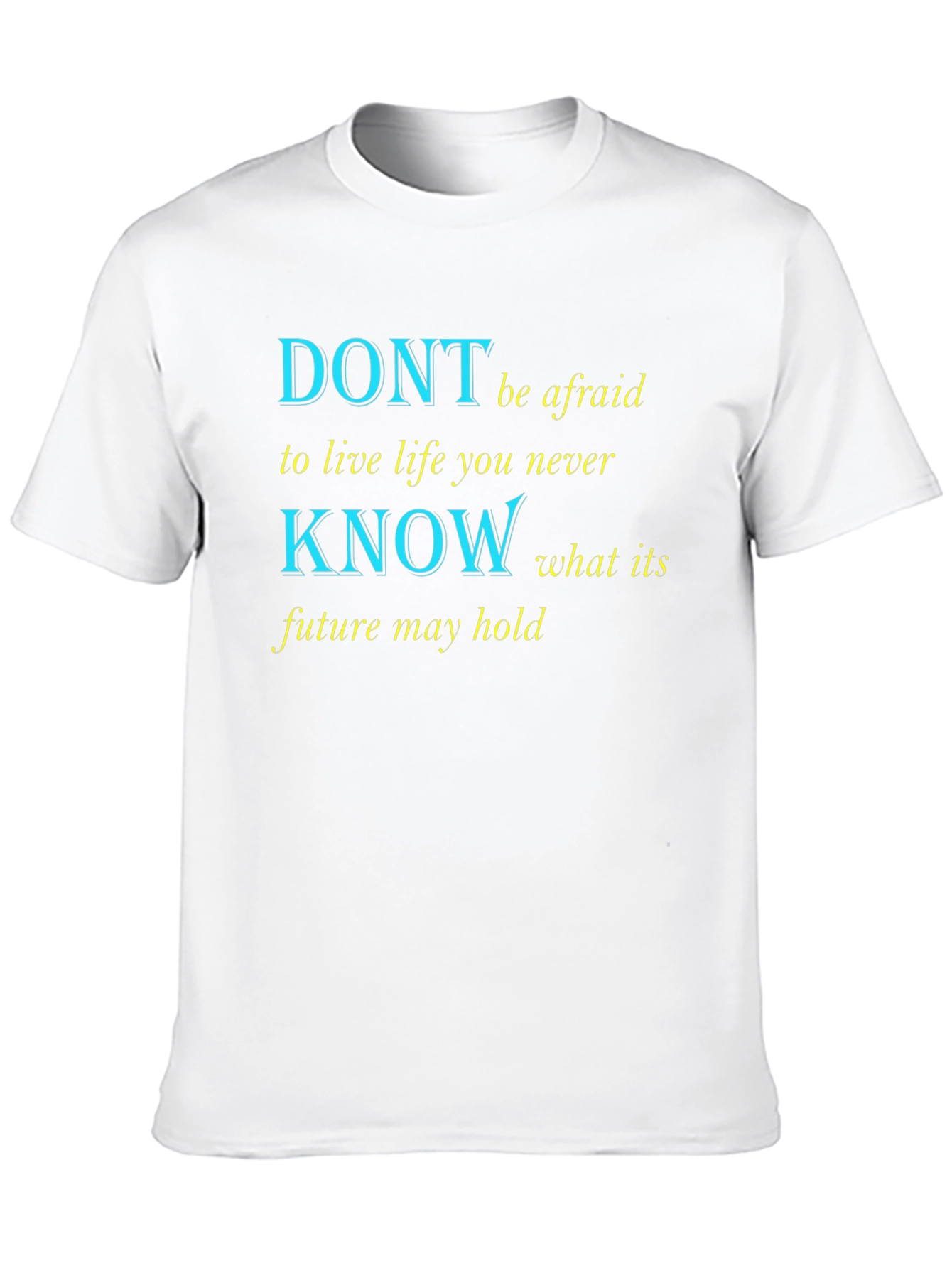 Motivational Graphic Print T-Shirt - Live Life