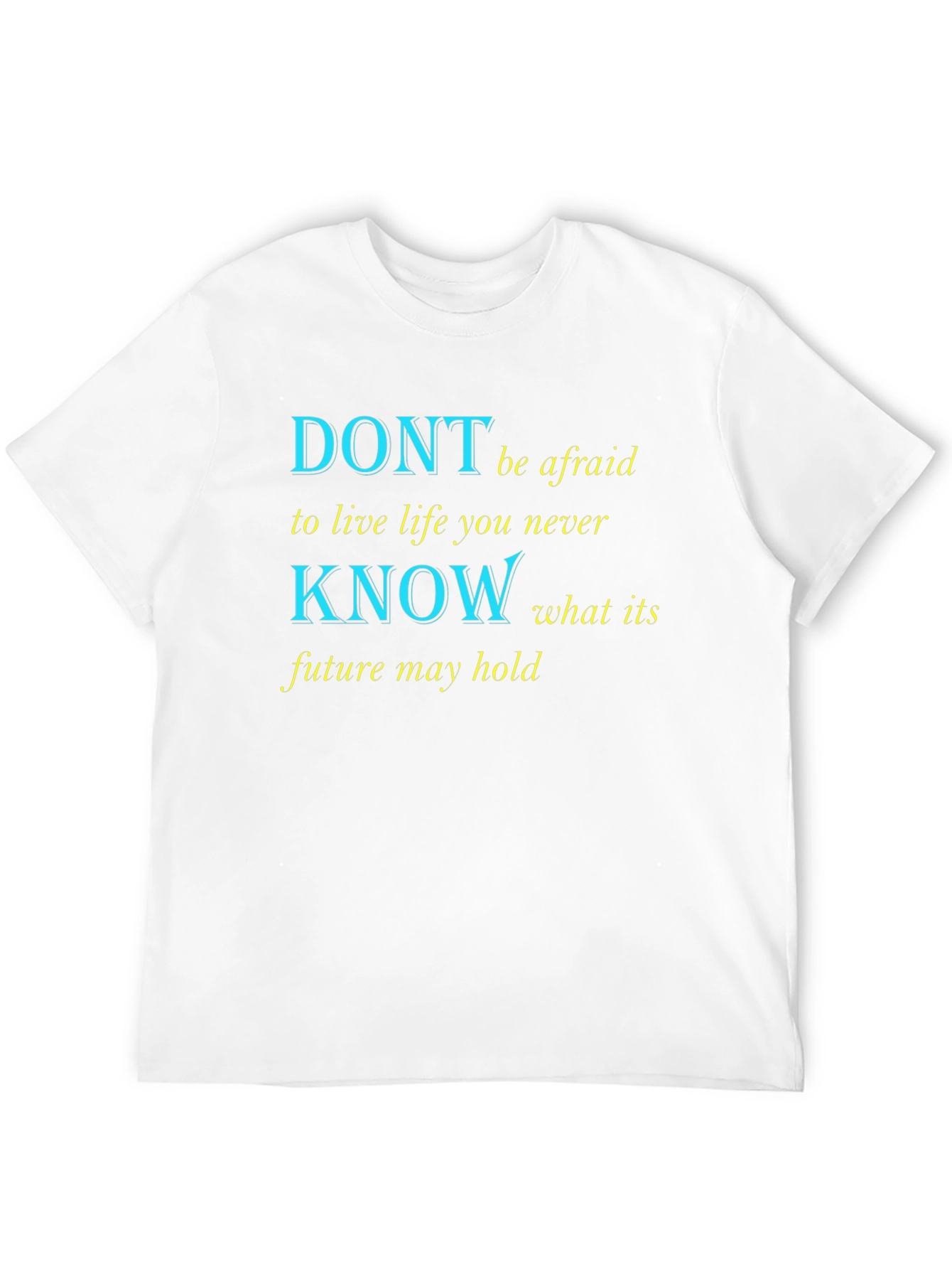 Motivational Graphic Print T-Shirt - Live Life