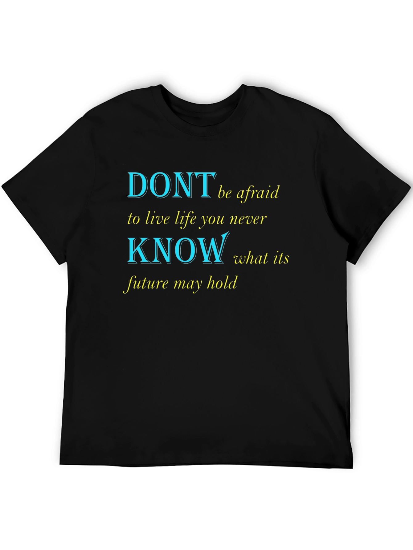 Motivational Graphic Print T-Shirt - Live Life