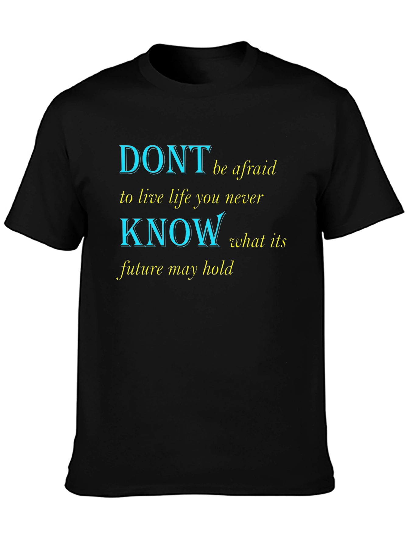 Motivational Graphic Print T-Shirt - Live Life