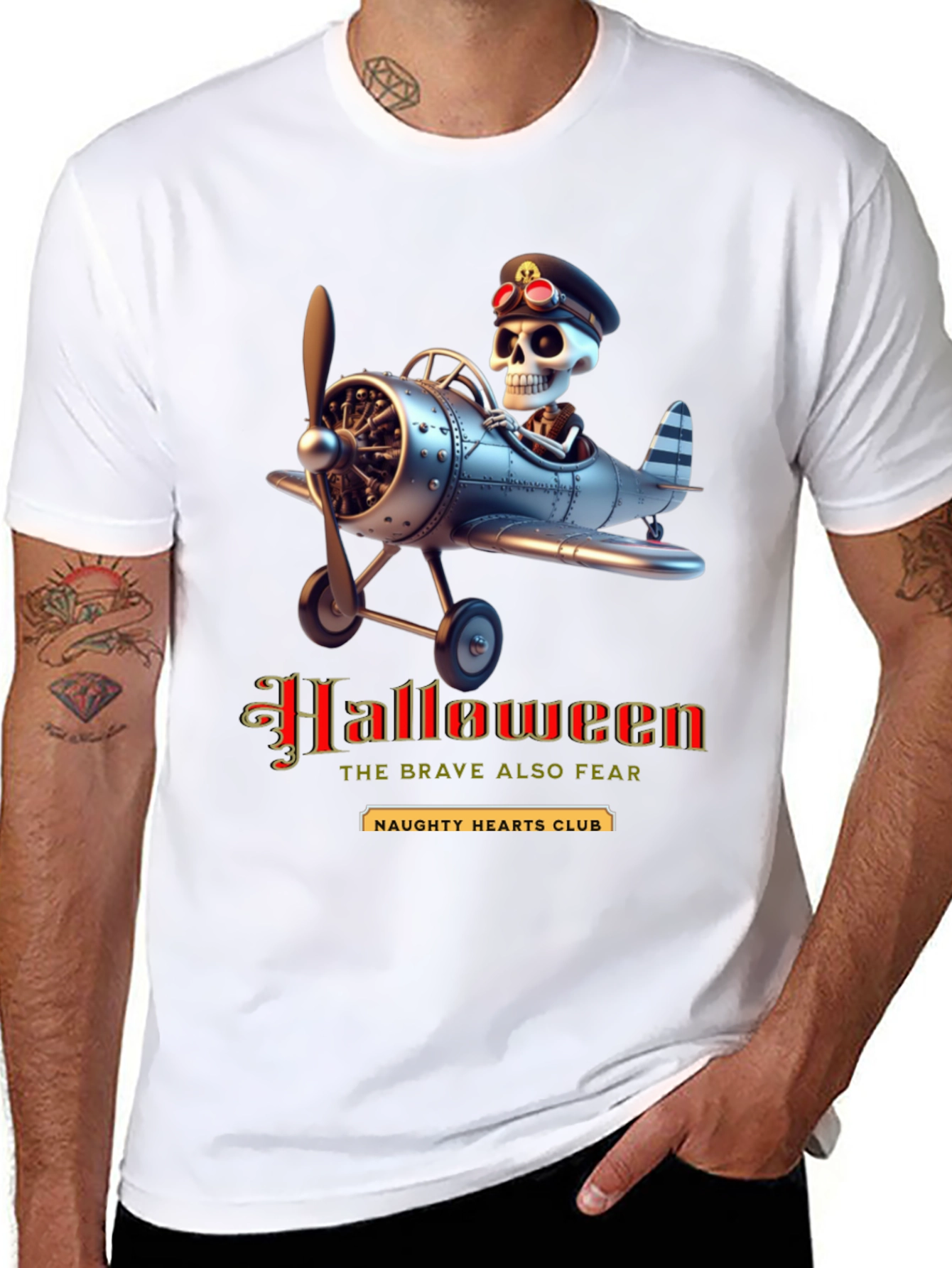 Halloween Skeleton Pilot T-Shirt