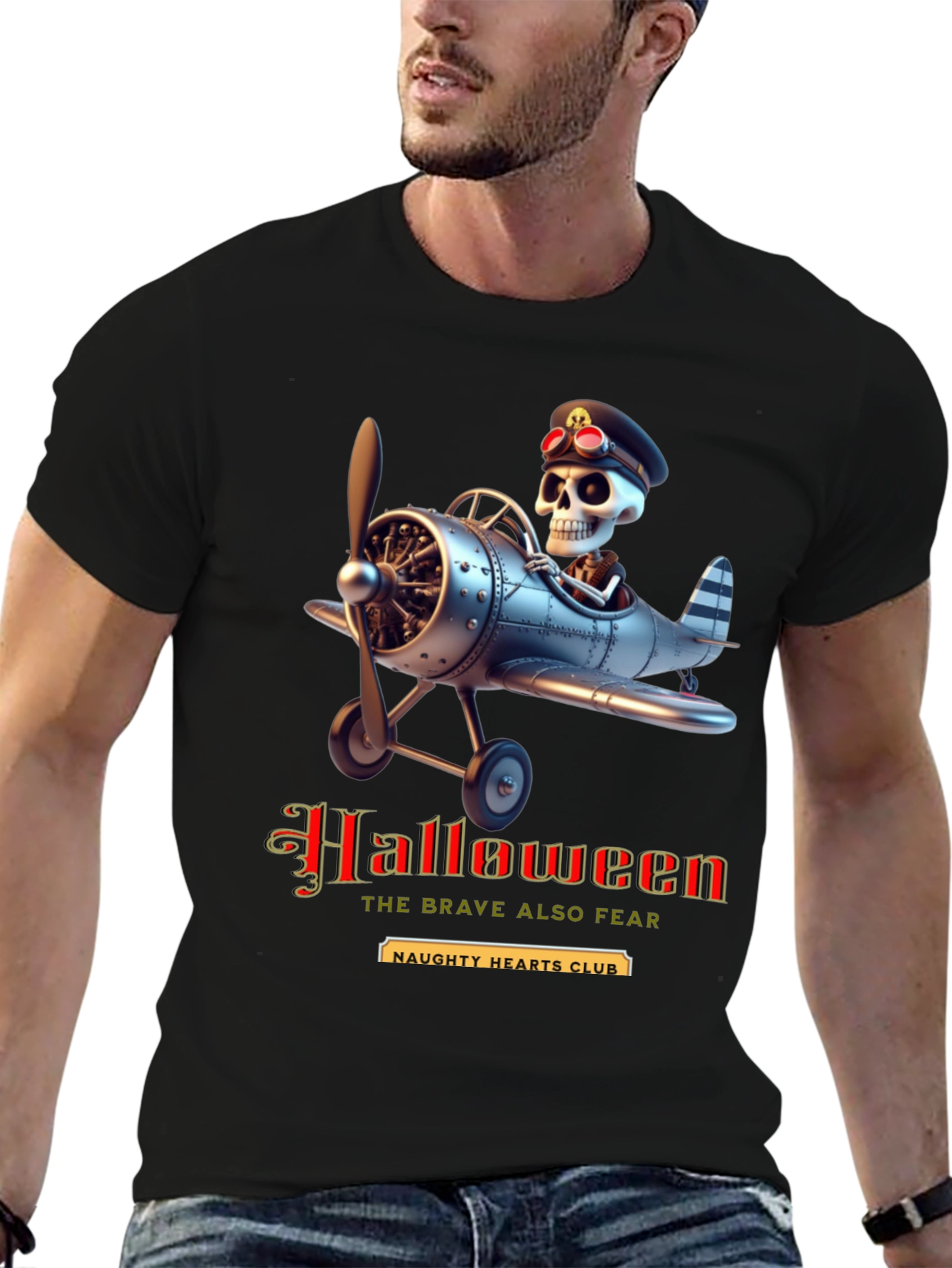 Halloween Skeleton Pilot T-Shirt