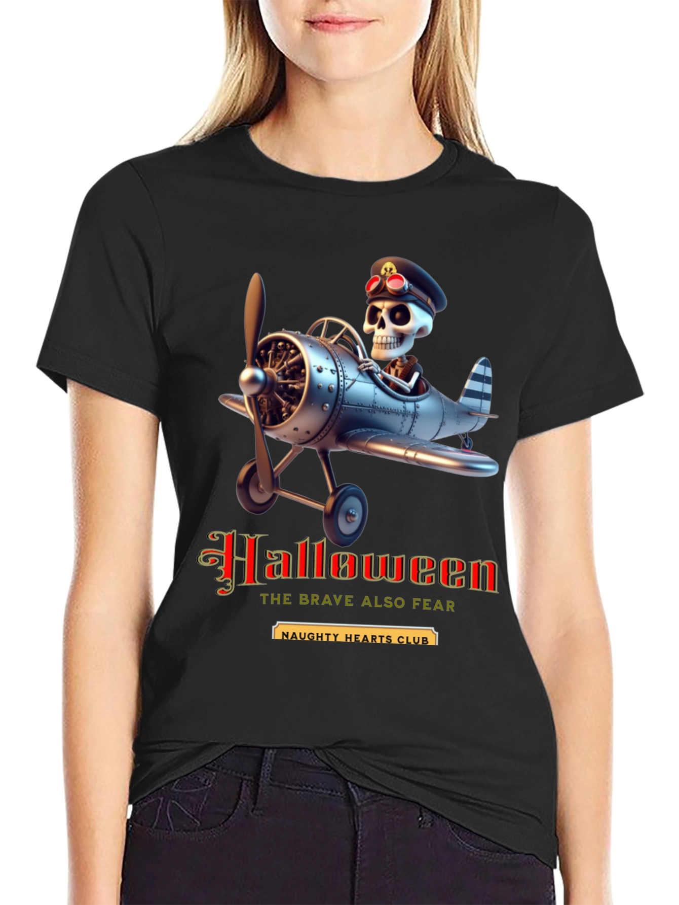 Halloween Skeleton Pilot T-Shirt