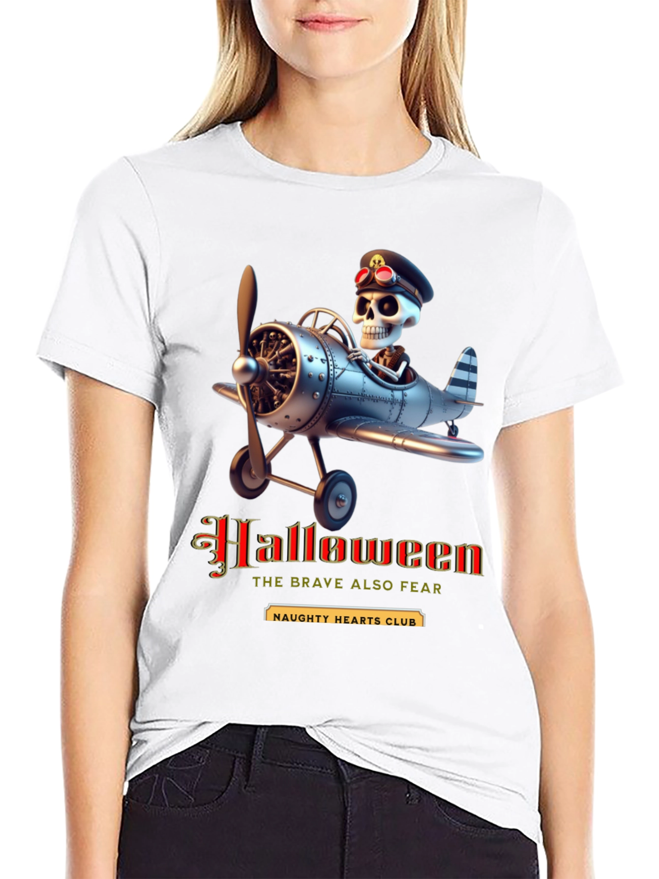 Halloween Skeleton Pilot T-Shirt