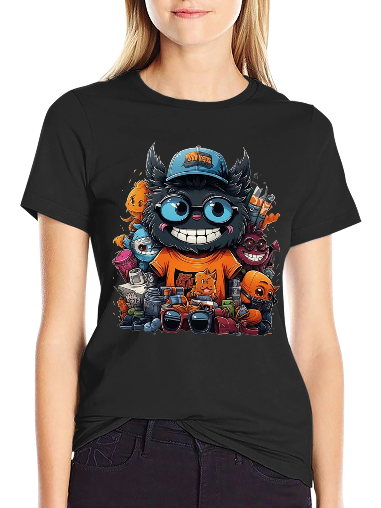Cartoon Character Graphic T-Shirt