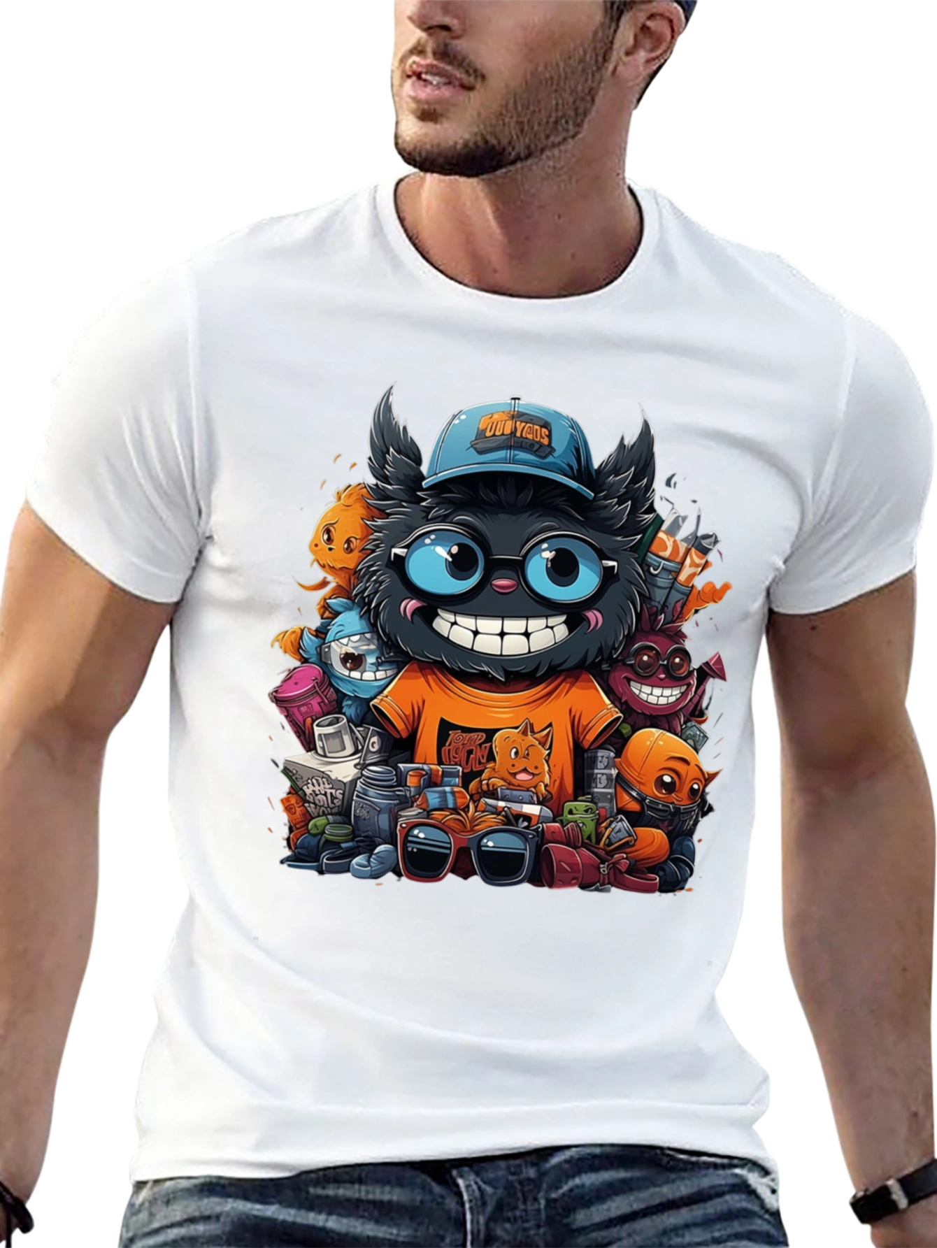 Cartoon Character Graphic T-Shirt