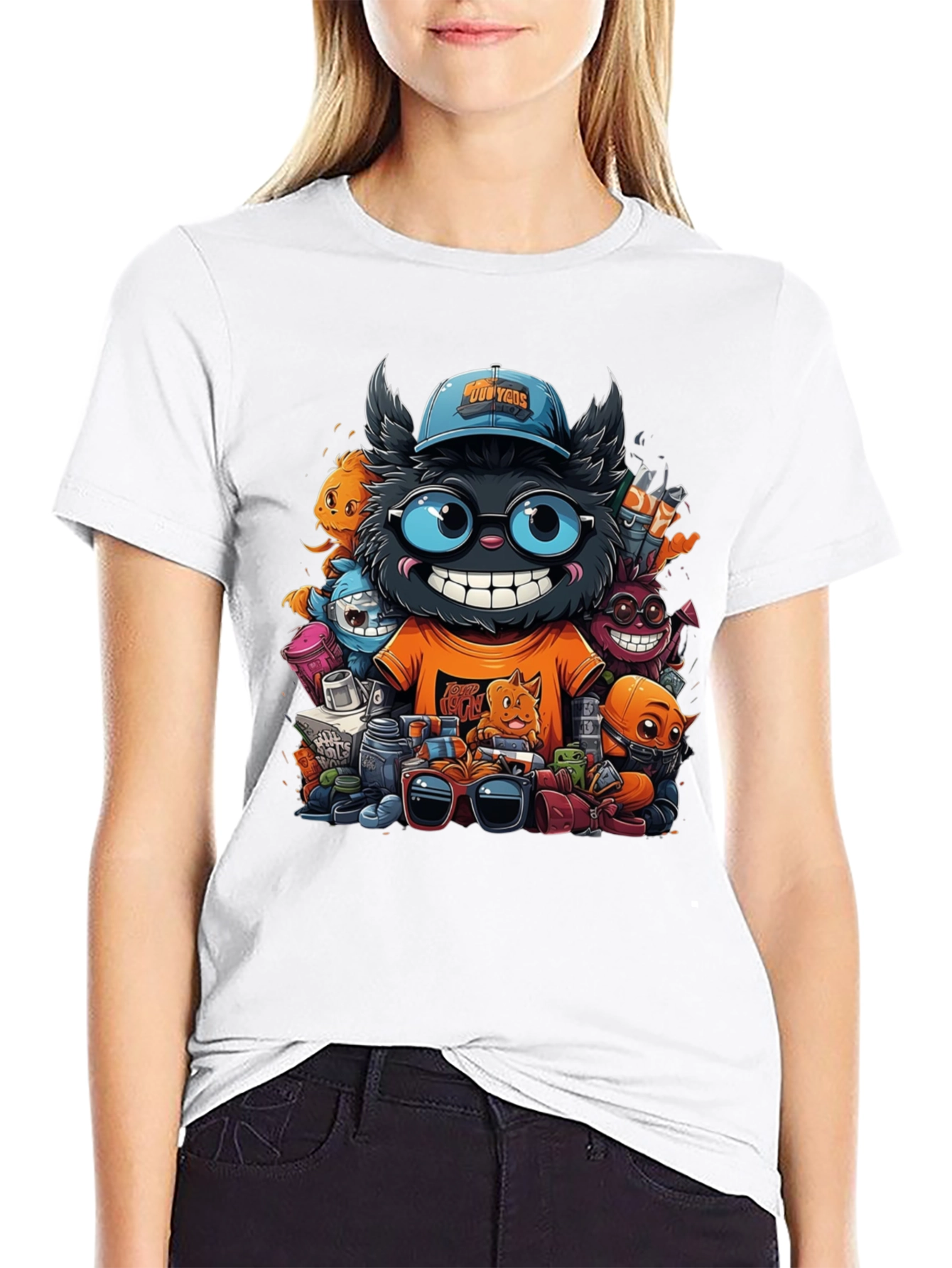 Cartoon Character Graphic T-Shirt