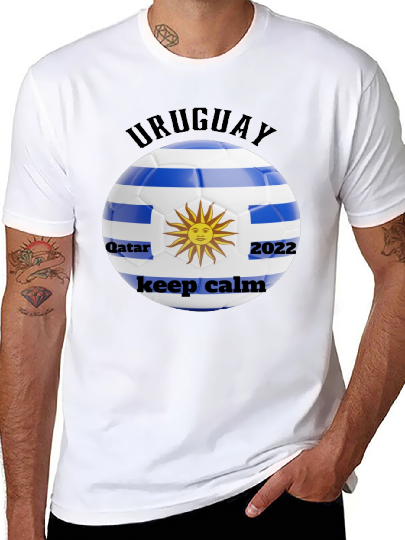 Uruguay Football Fan T-Shirt - Qatar 2022