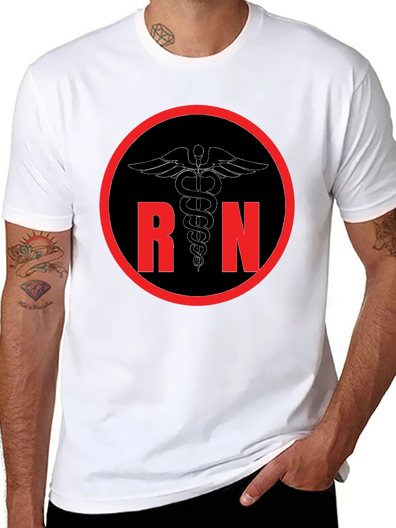 RN Caduceus Graphic Tee - Nurse T-Shirt