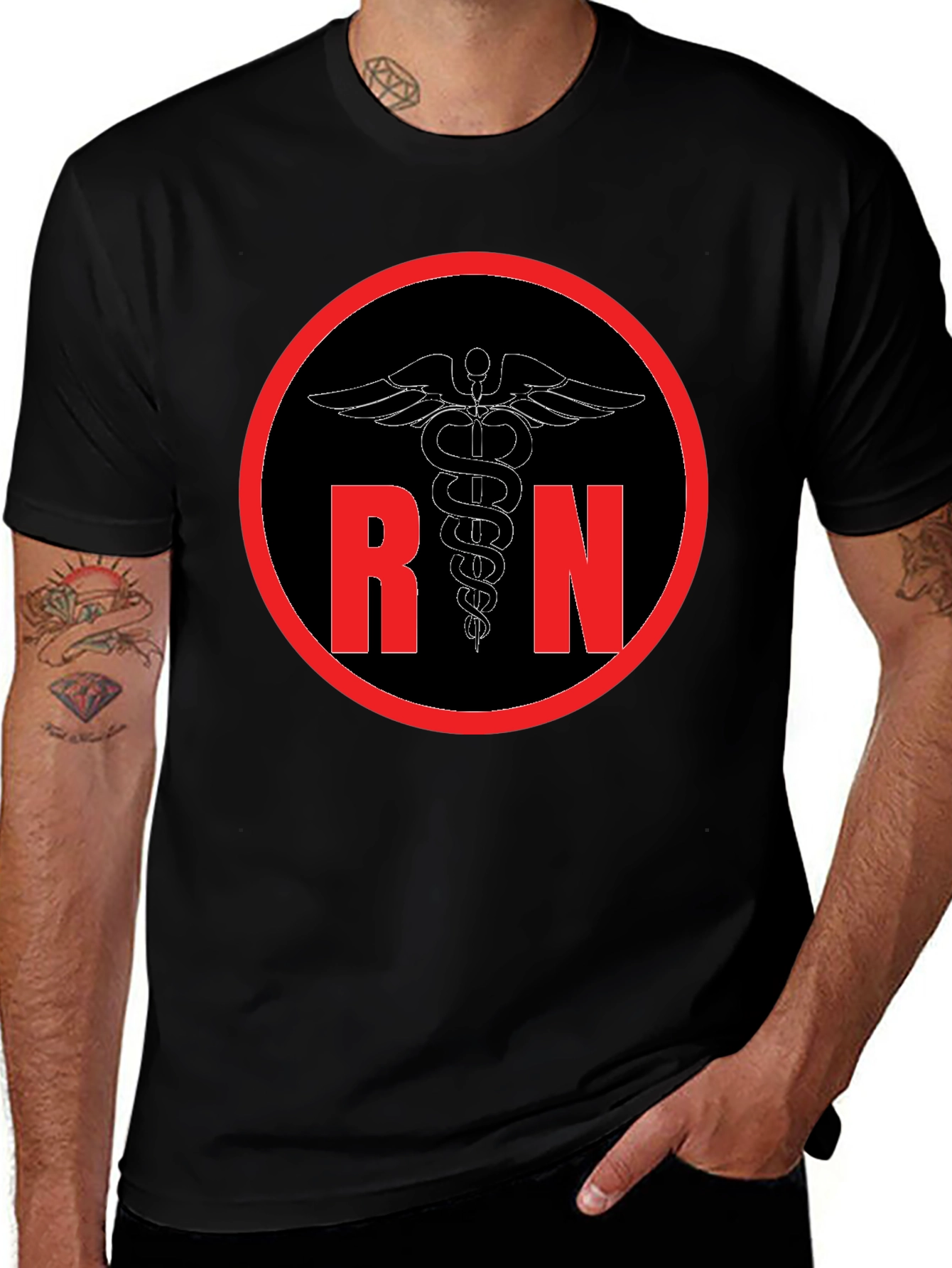RN Caduceus Graphic Tee - Nurse T-Shirt