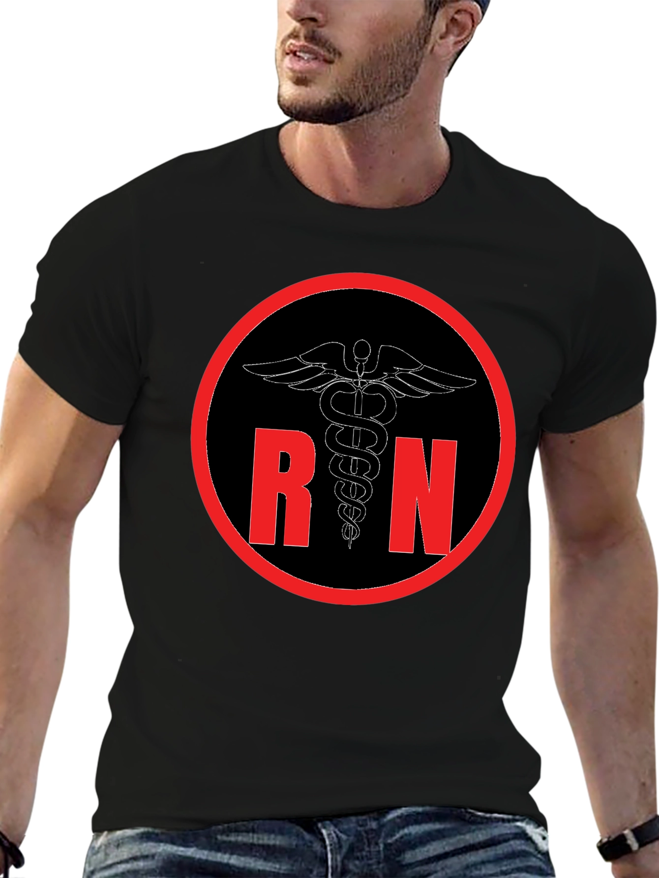 RN Caduceus Graphic Tee - Nurse T-Shirt