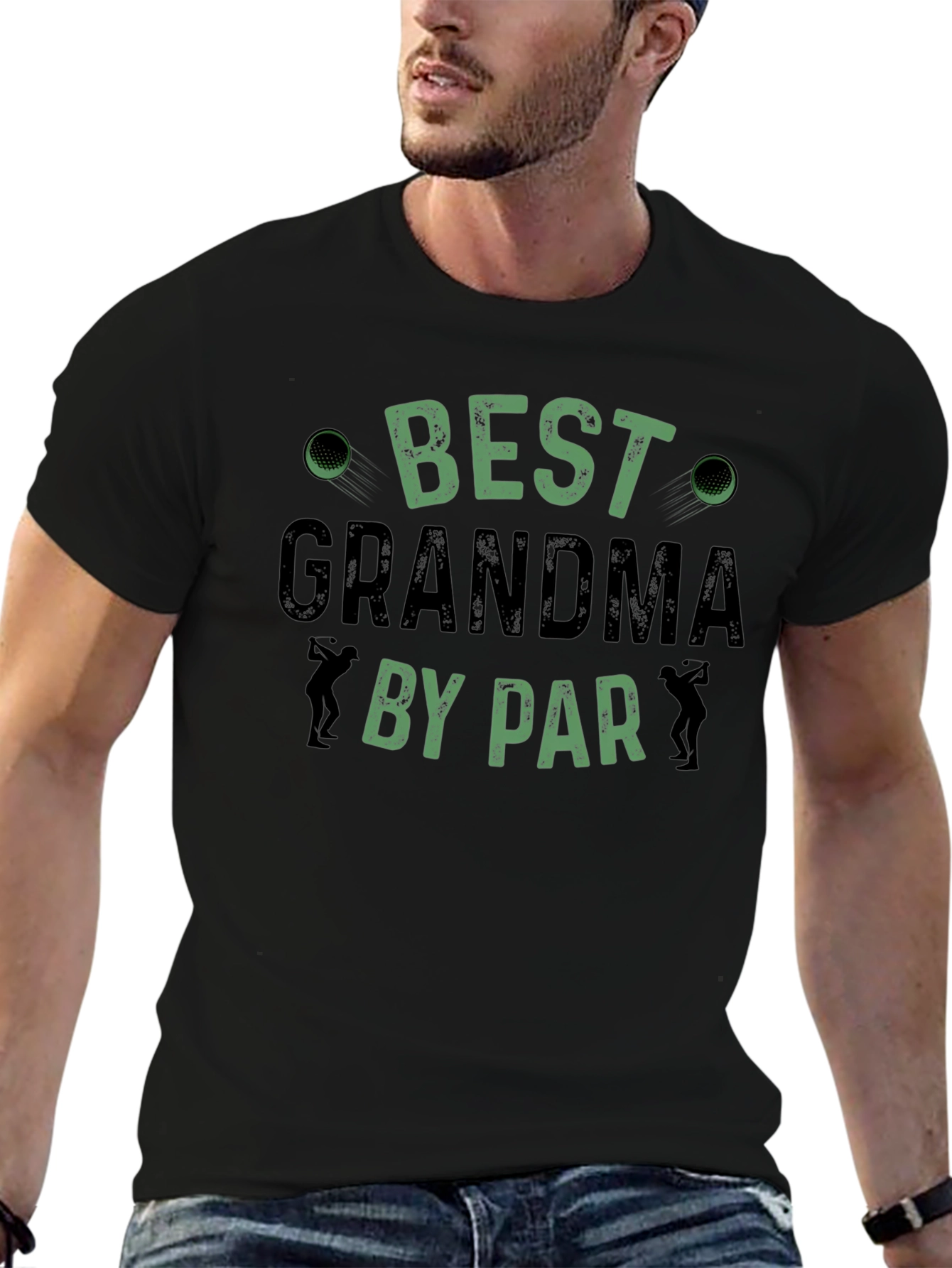 Best Grandma By Par Black T-Shirt