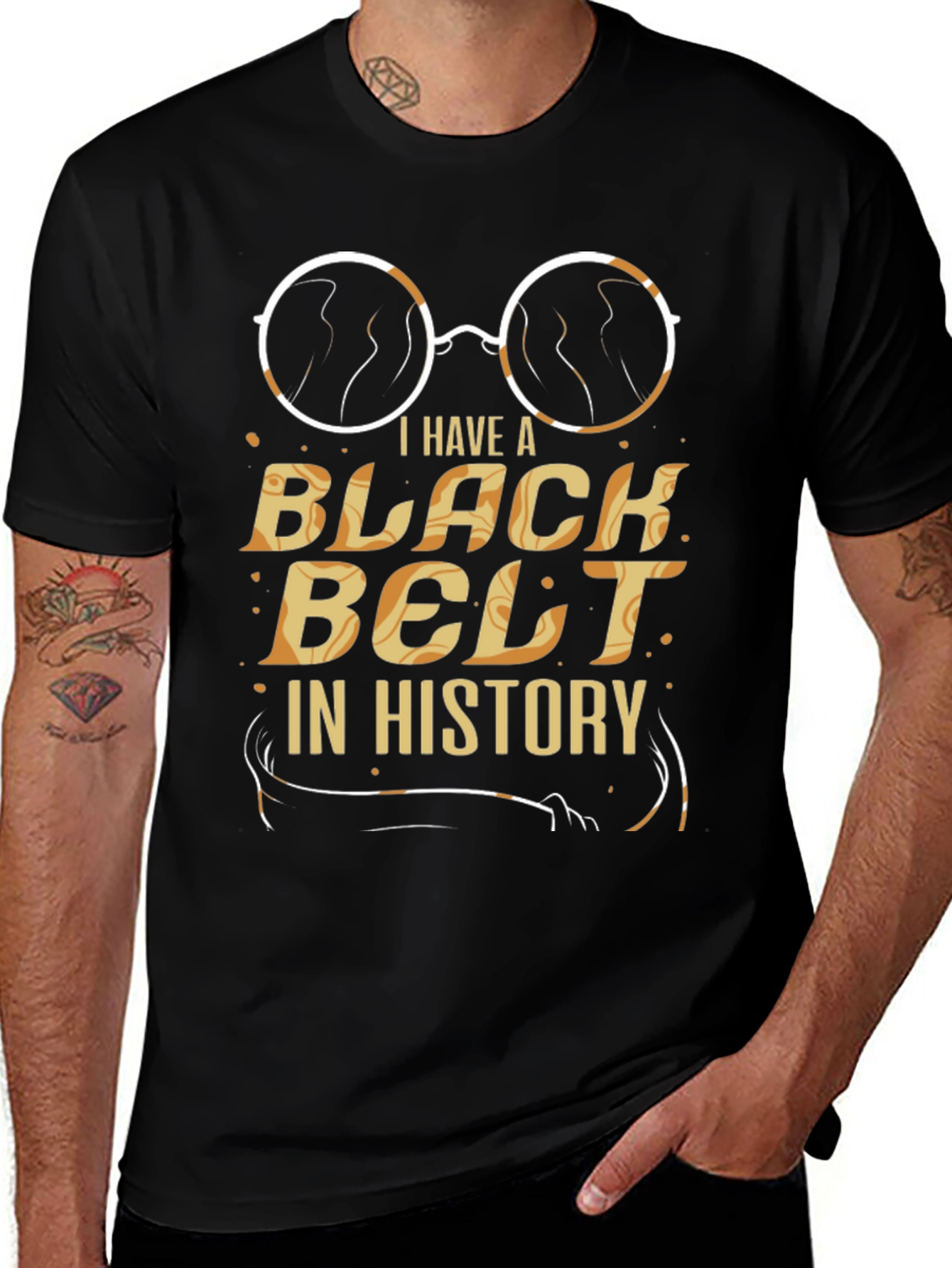 Black Belt In History T-Shirt