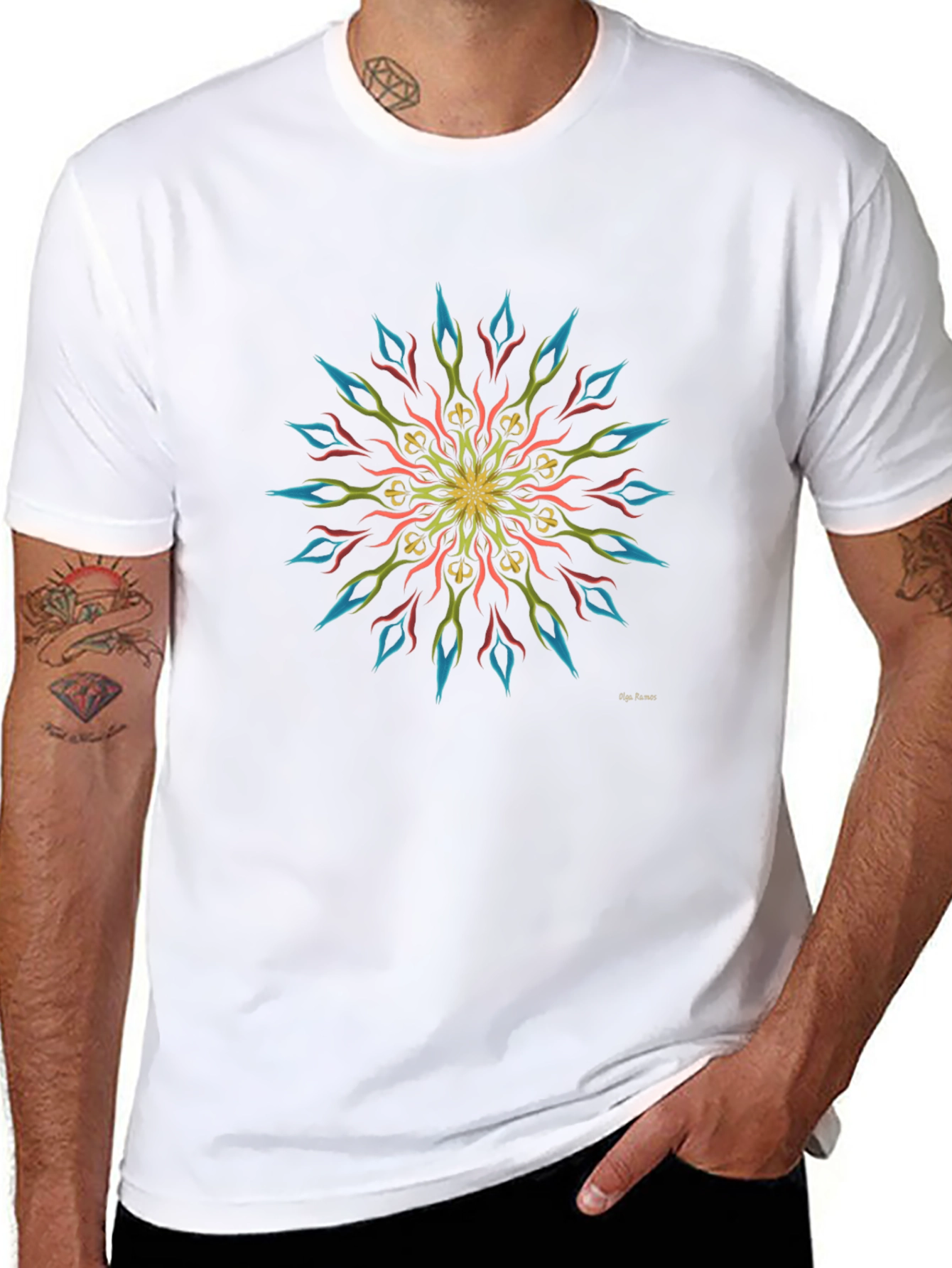 Abstract Mandala Graphic Tee - Modern Art T-Shirt