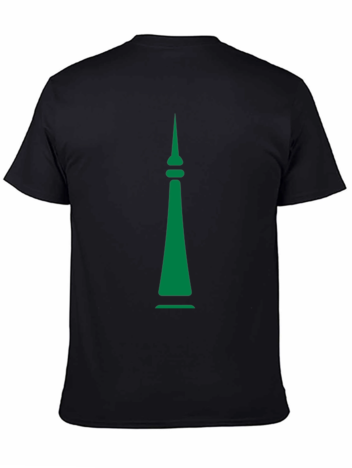 Green Spire Graphic Black T-Shirt