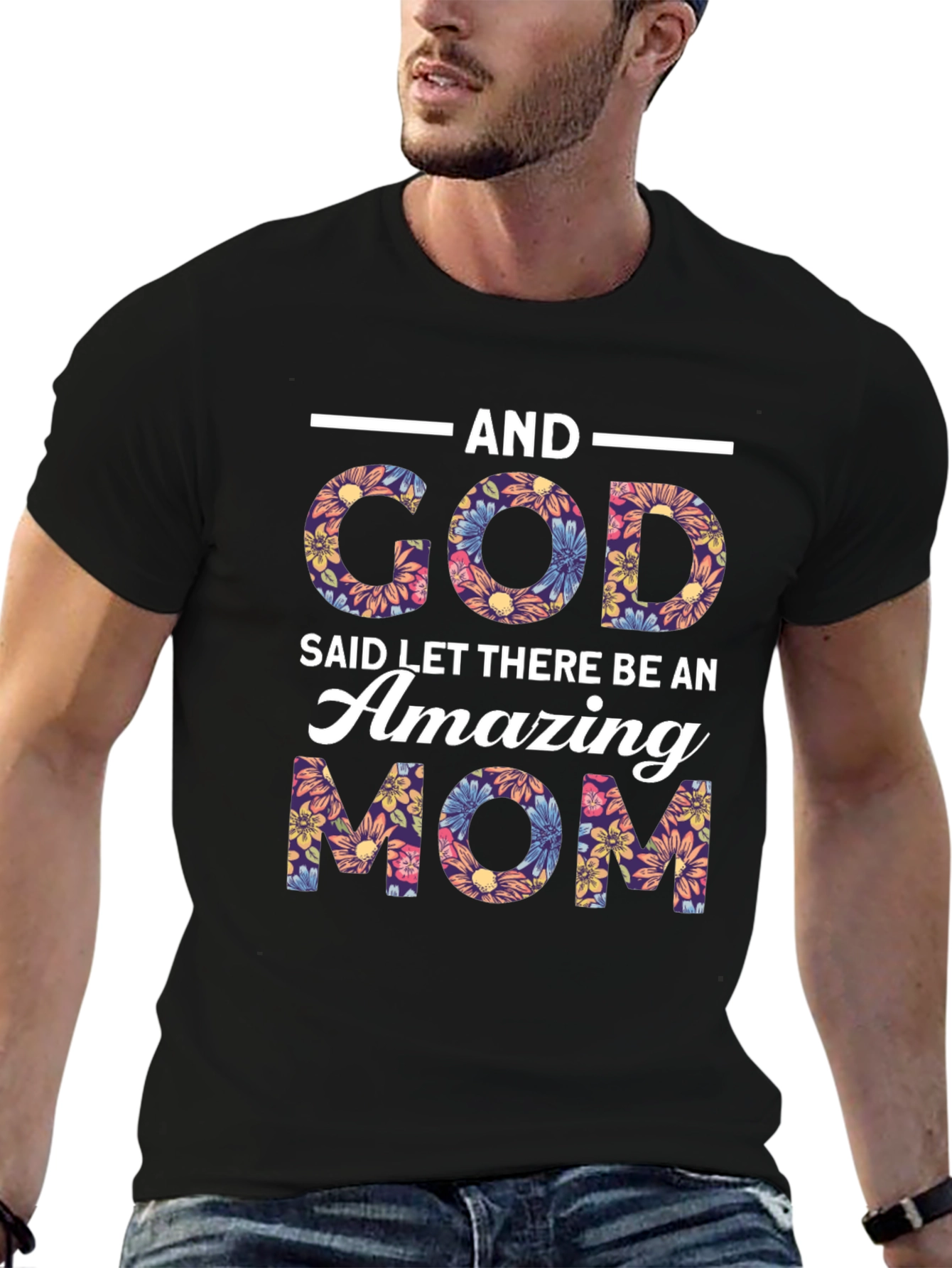 Amazing Mom Floral Graphic T-Shirt