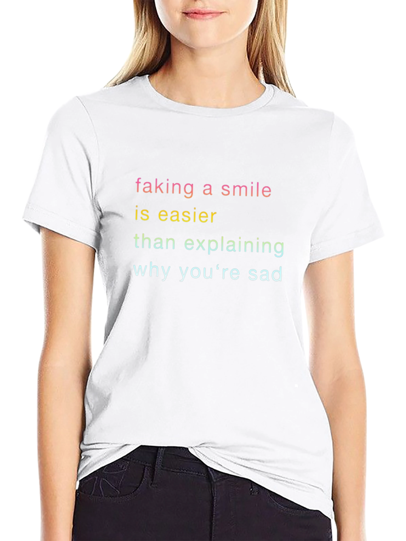 Faking a Smile T-Shirt - Express Yourself