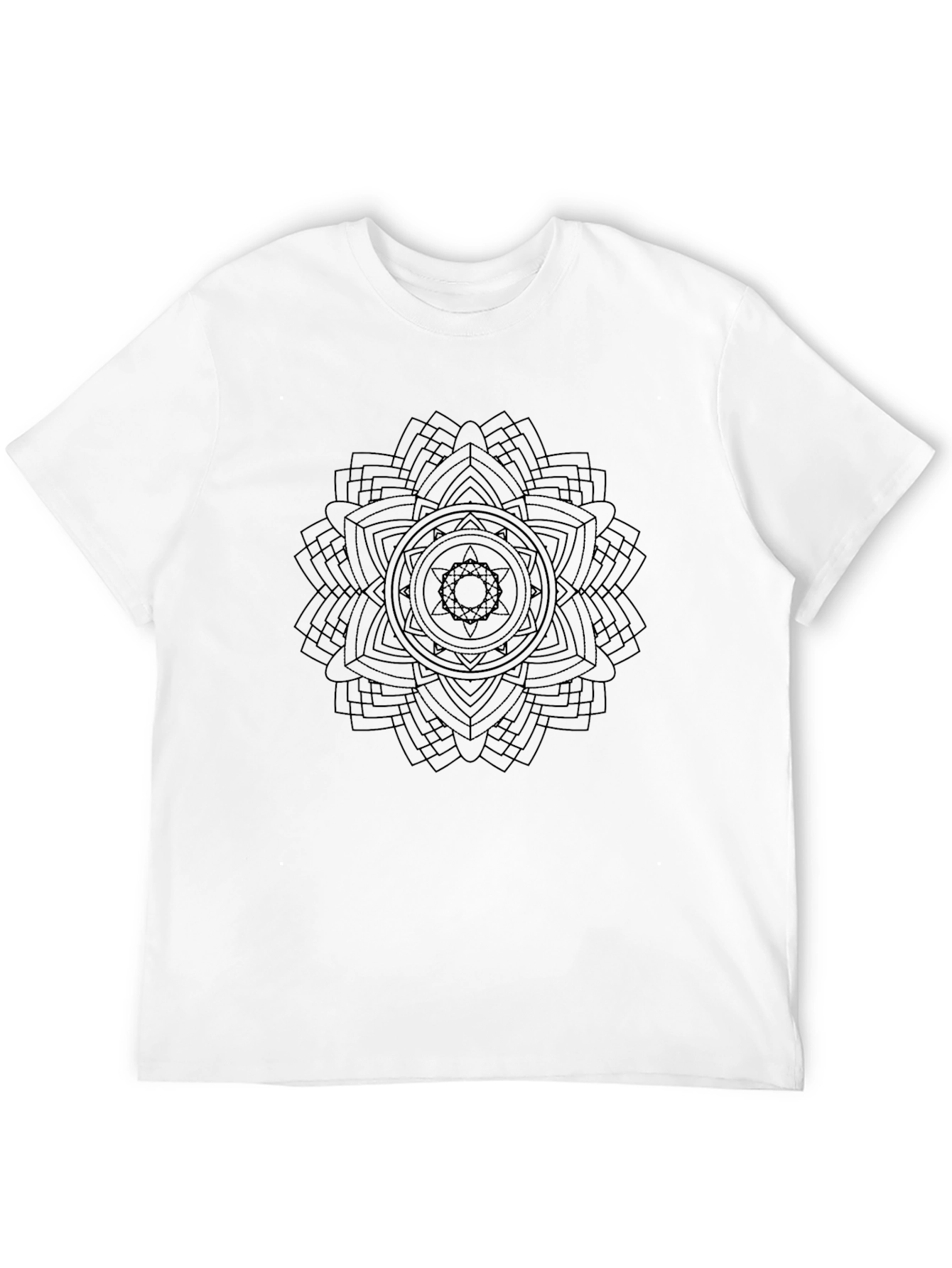 Mandala Graphic T-Shirt - Black Cotton Blend