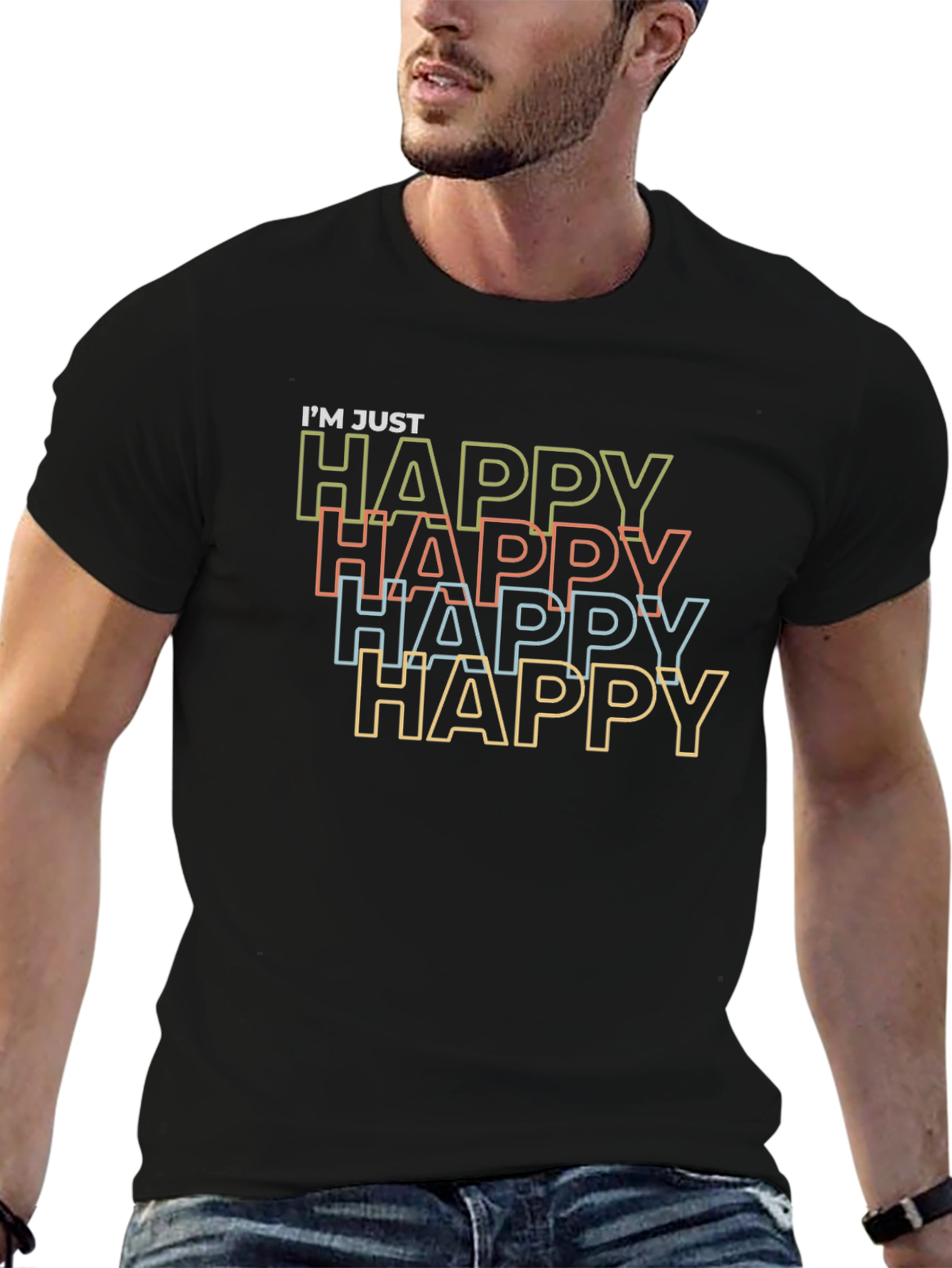 Im Just Happy Graphic Tee