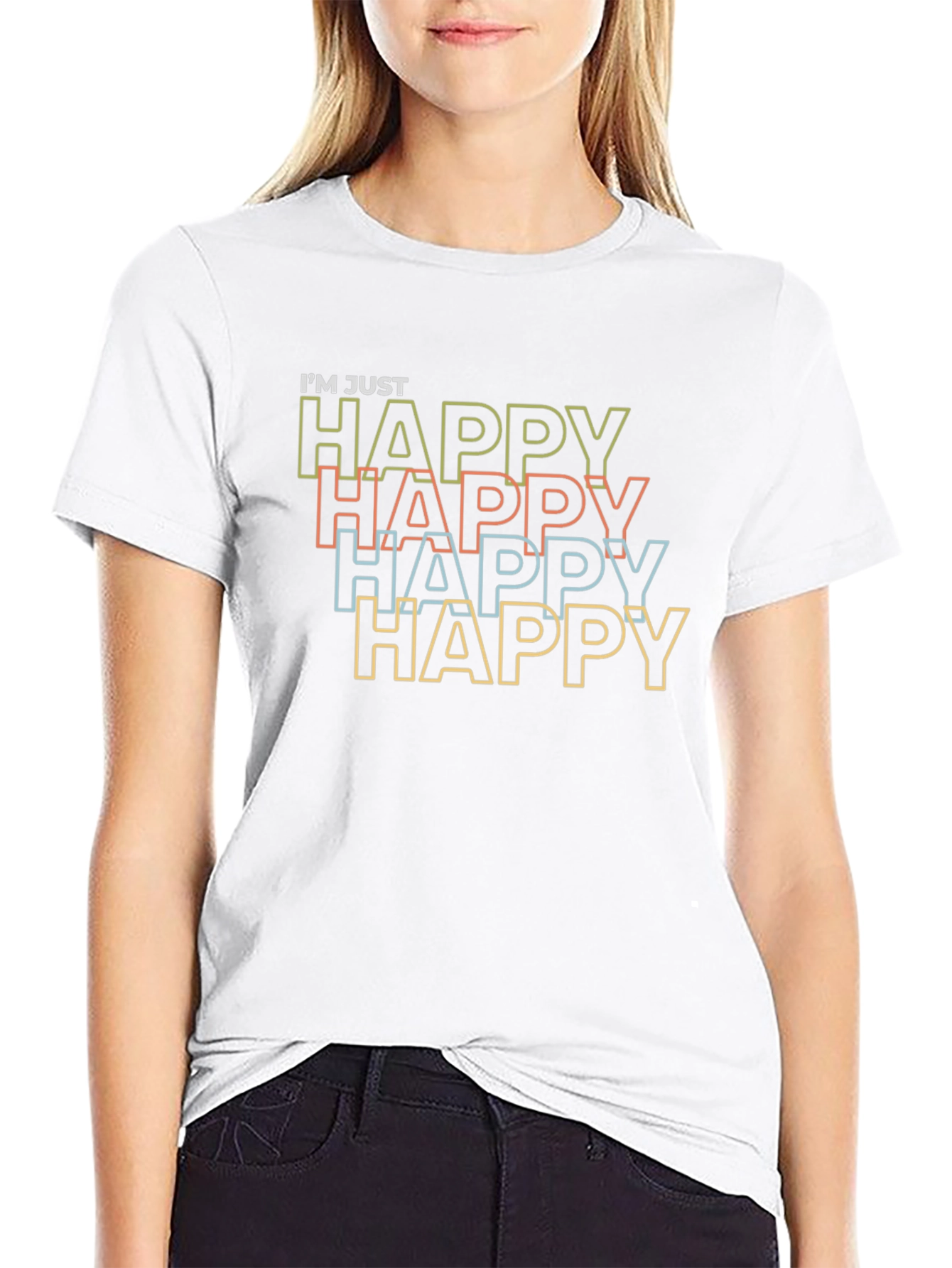 Im Just Happy Graphic Tee