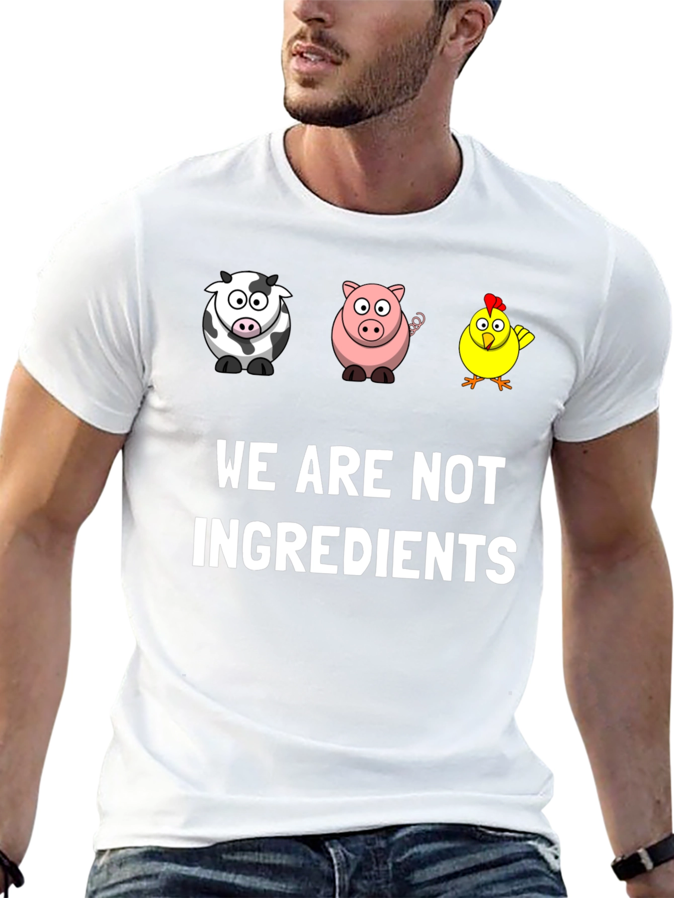 Vegan Graphic Tee - We Are Not Ingredients