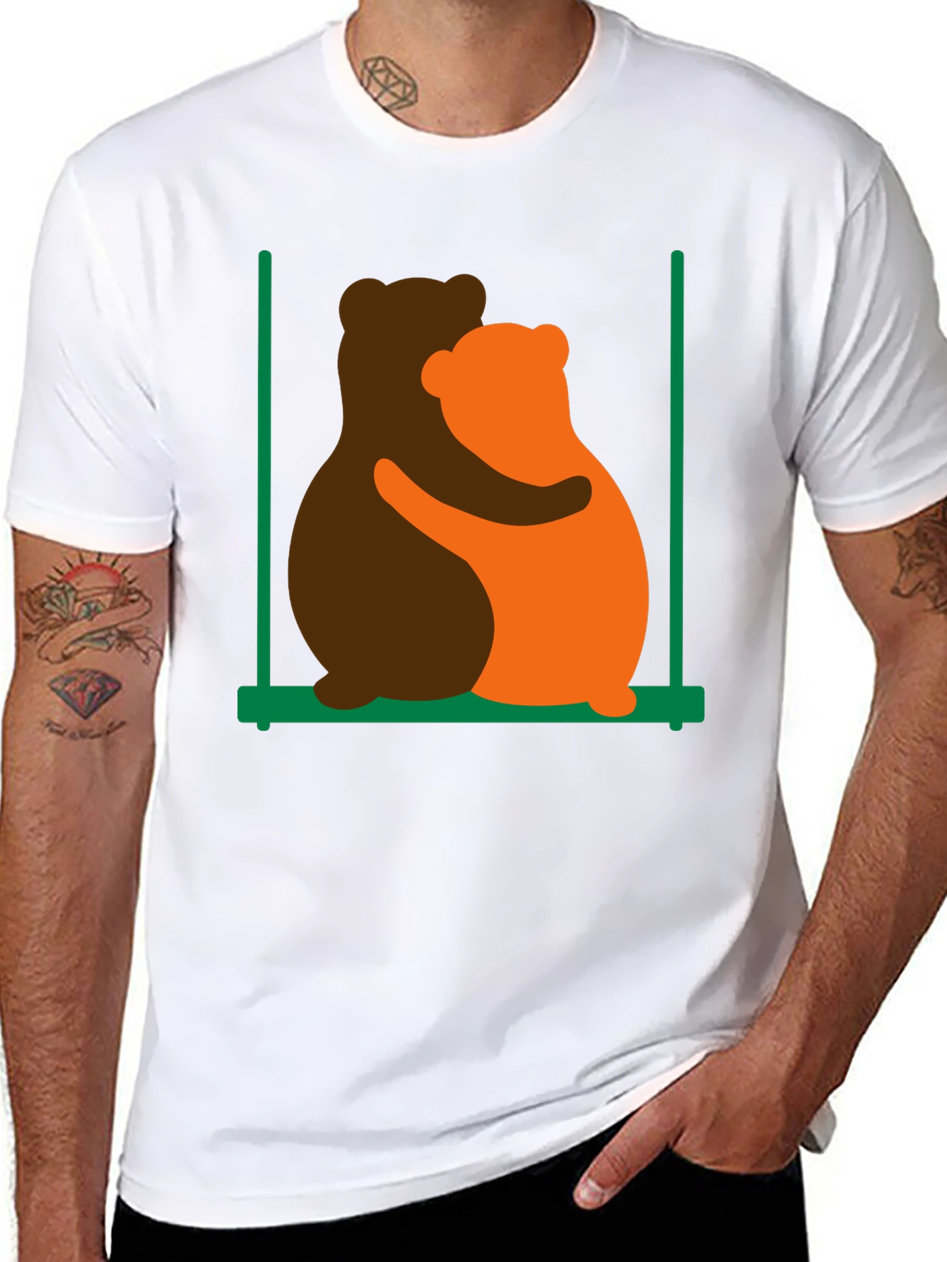 Hug Bears Graphic Tee - Cute & Comfy