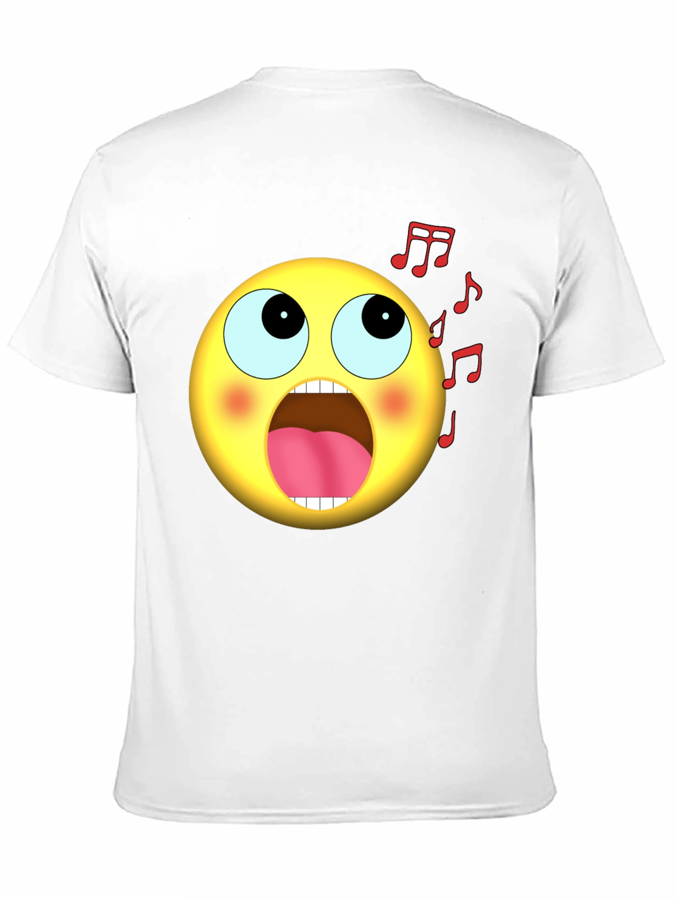 Singing Emoji Graphic Black T-Shirt