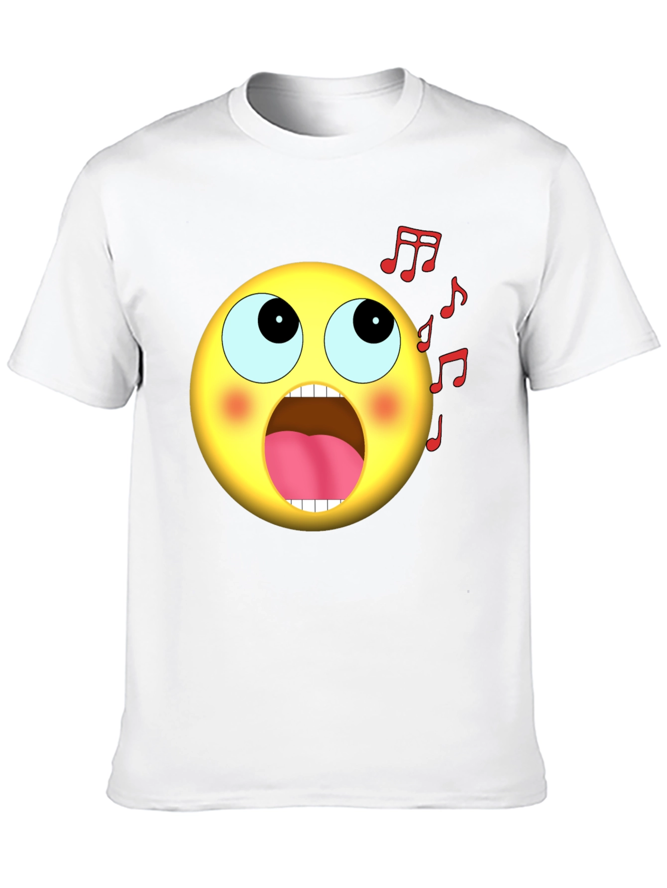 Singing Emoji Graphic Black T-Shirt