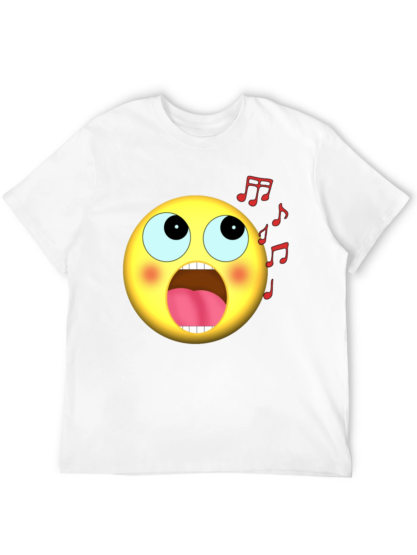 Singing Emoji Graphic Black T-Shirt