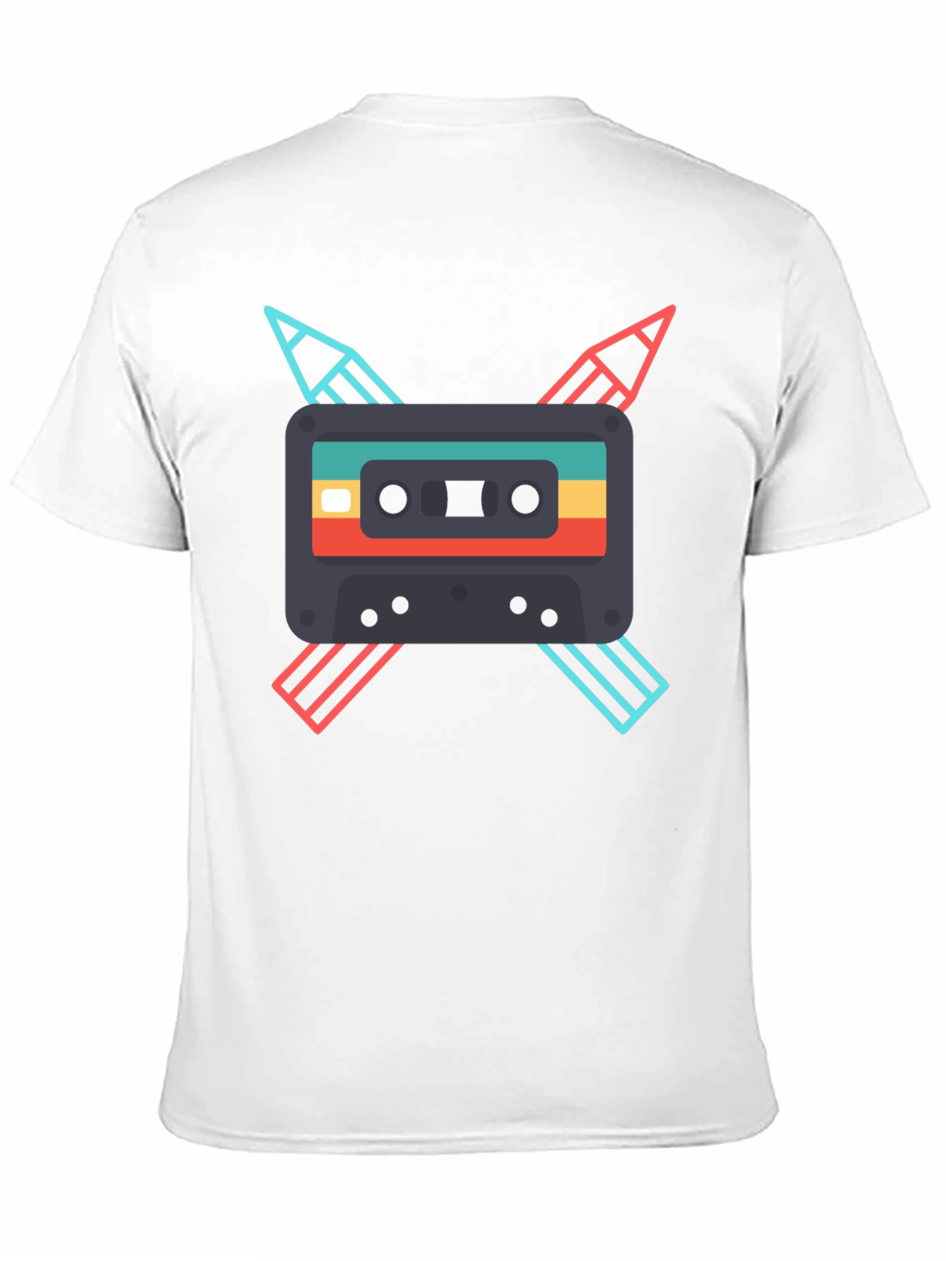 Retro Cassette & Pencil Graphic Tee