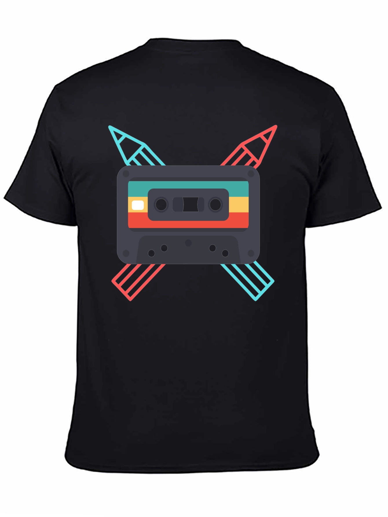 Retro Cassette & Pencil Graphic Tee