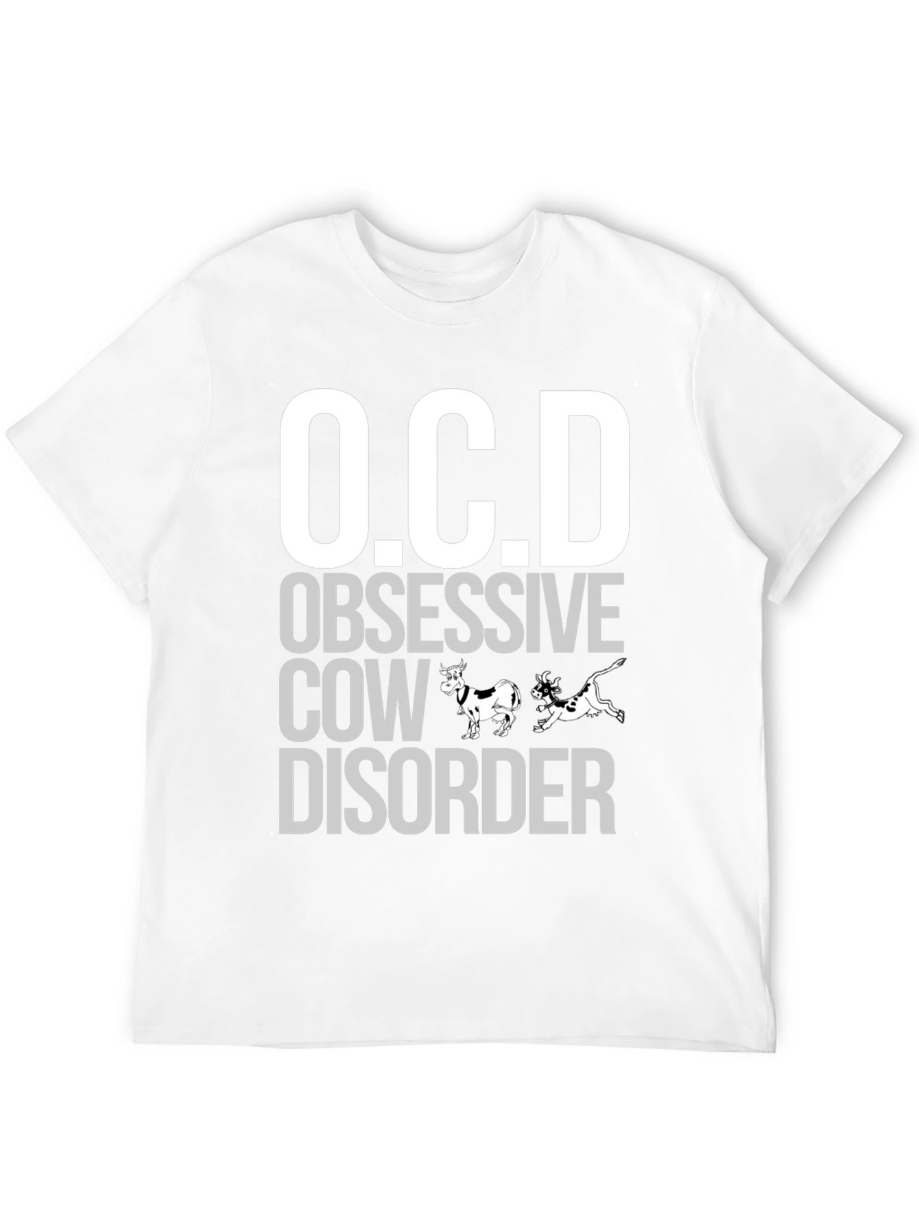 OCD Obsessive Cow Disorder T-Shirt Funny Graphic Tee