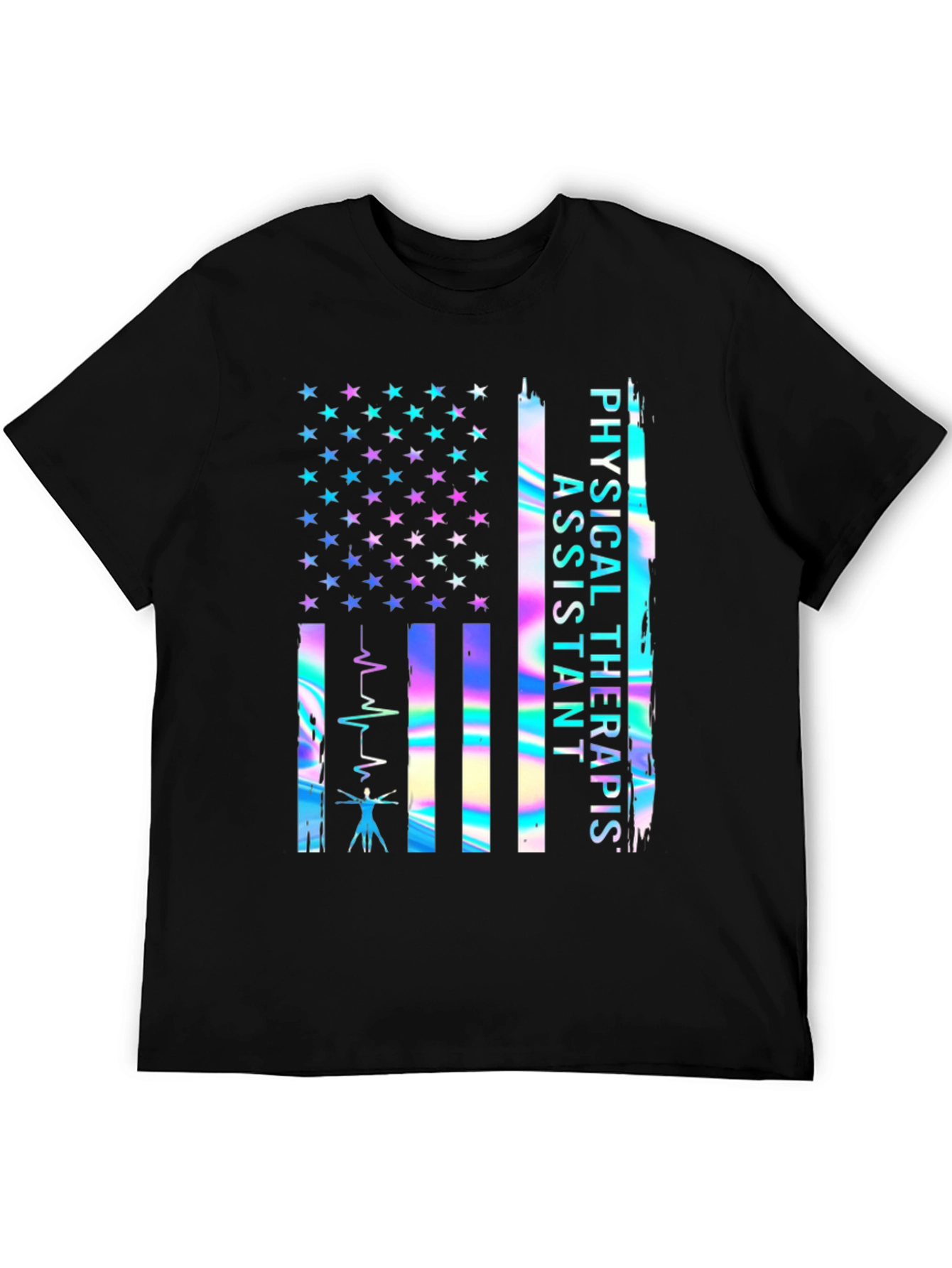 Physical Therapist Assistant USA Flag T-Shirt