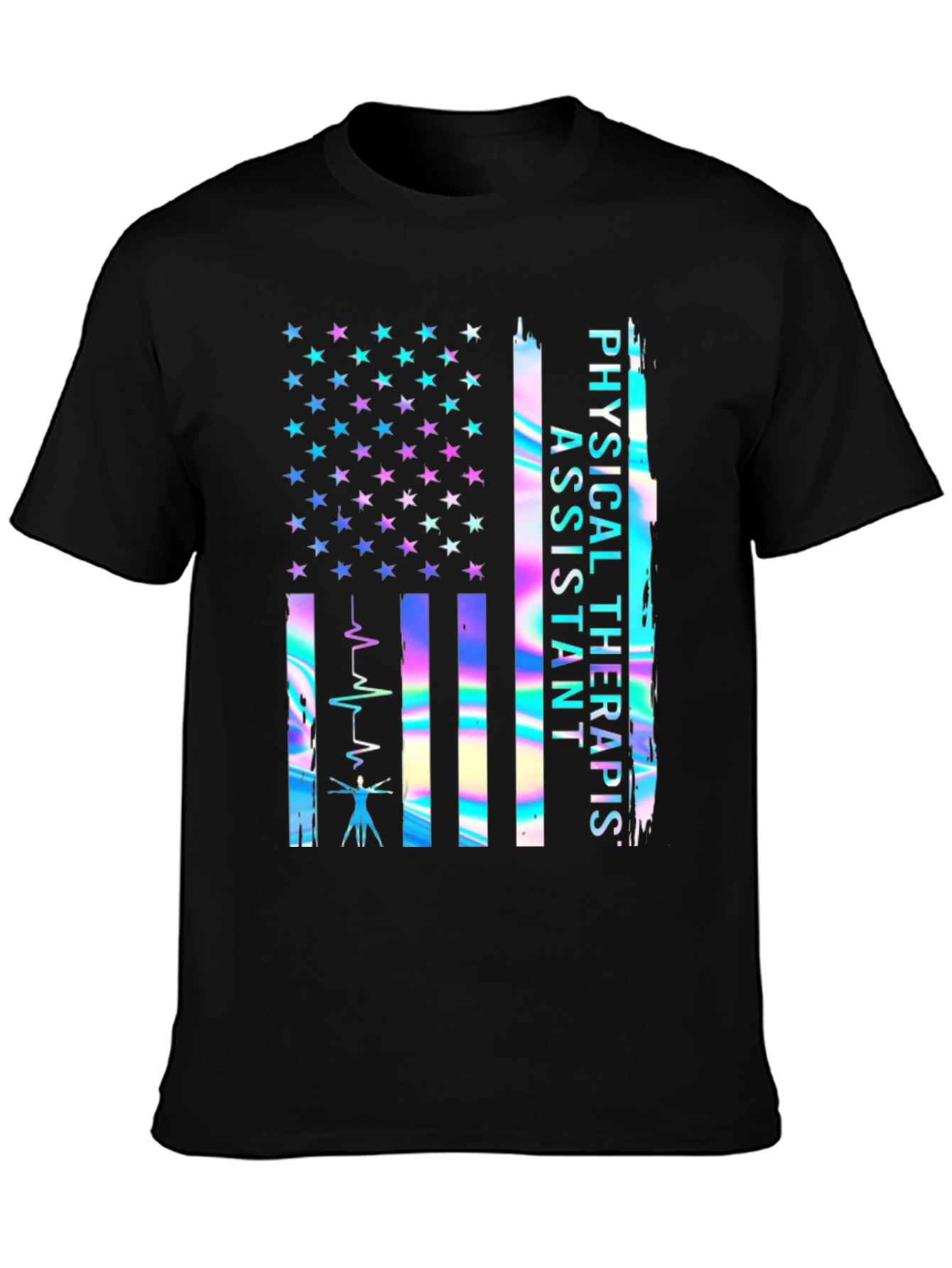 Physical Therapist Assistant USA Flag T-Shirt
