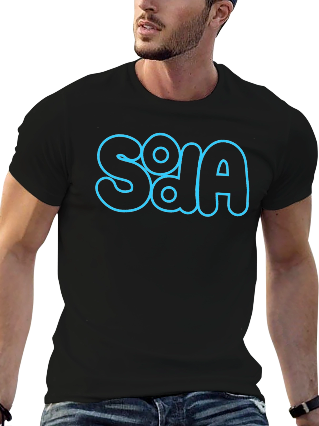 Stylish Black T-Shirt with Blue SOA Graphic