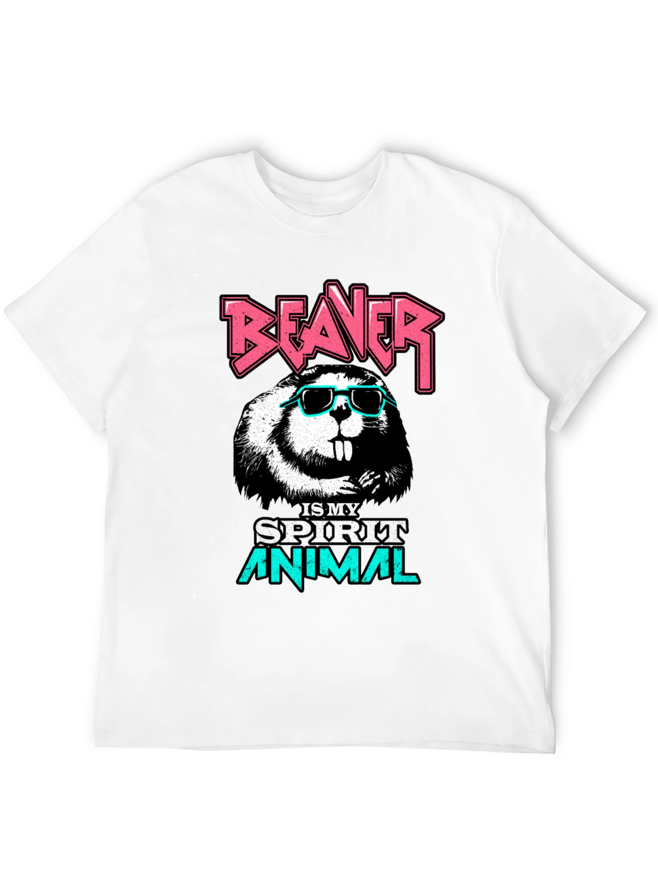 Beaver Spirit Animal Graphic T-Shirt - Black