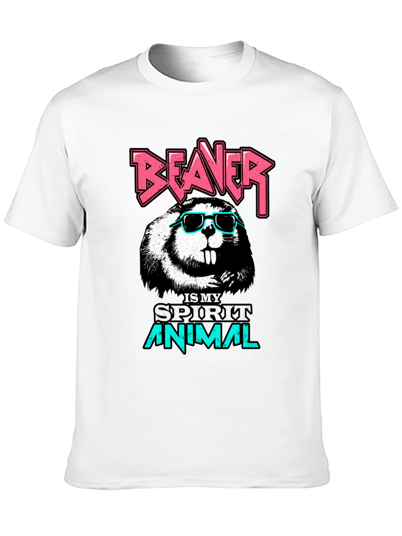 Beaver Spirit Animal Graphic T-Shirt - Black