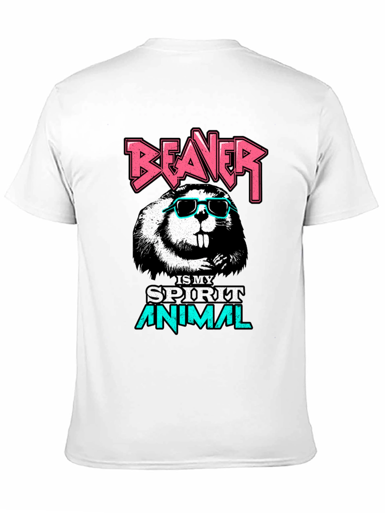 Beaver Spirit Animal Graphic T-Shirt - Black