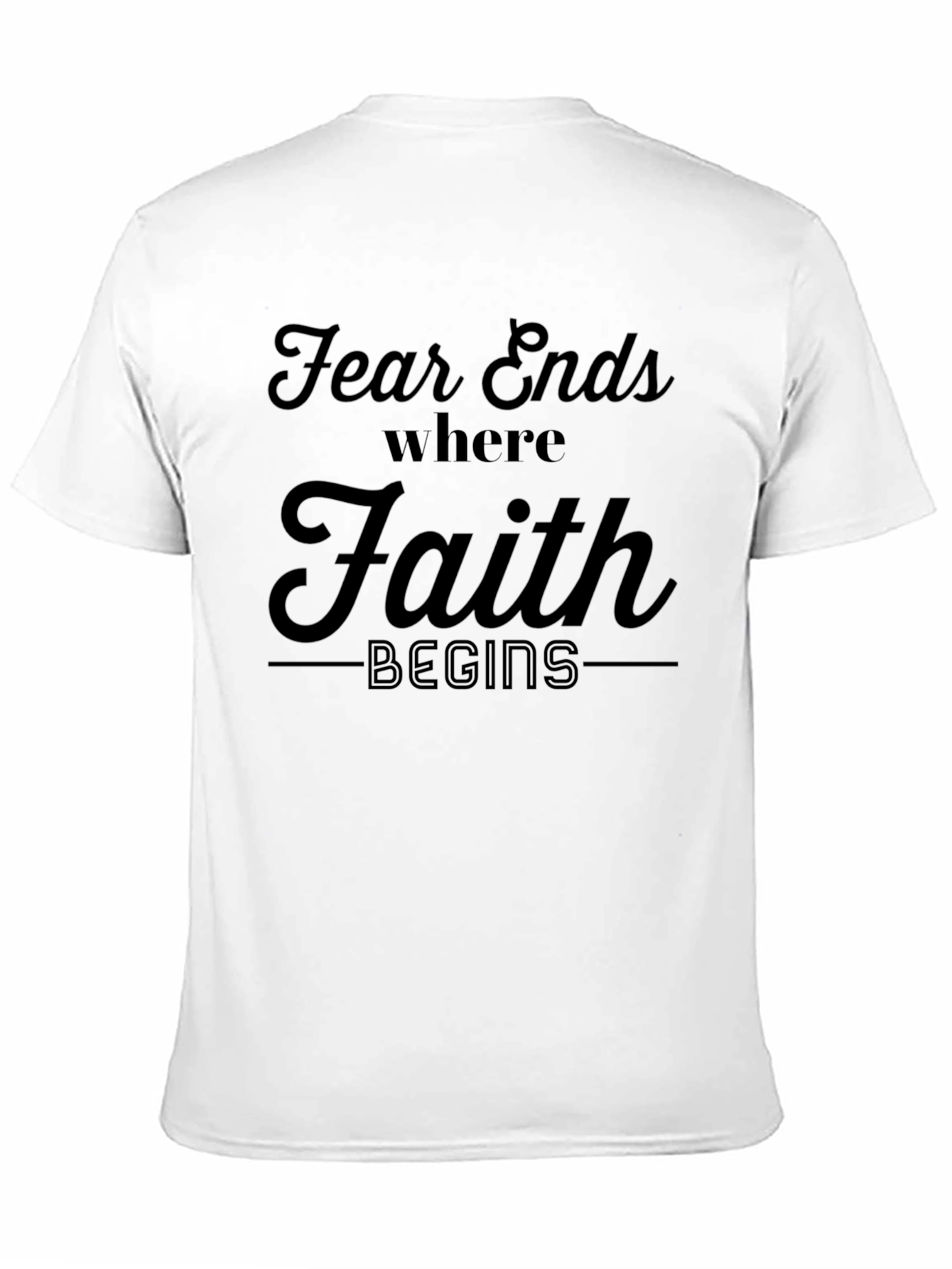 Faith Begins T-Shirt - Inspirational Christian Apparel