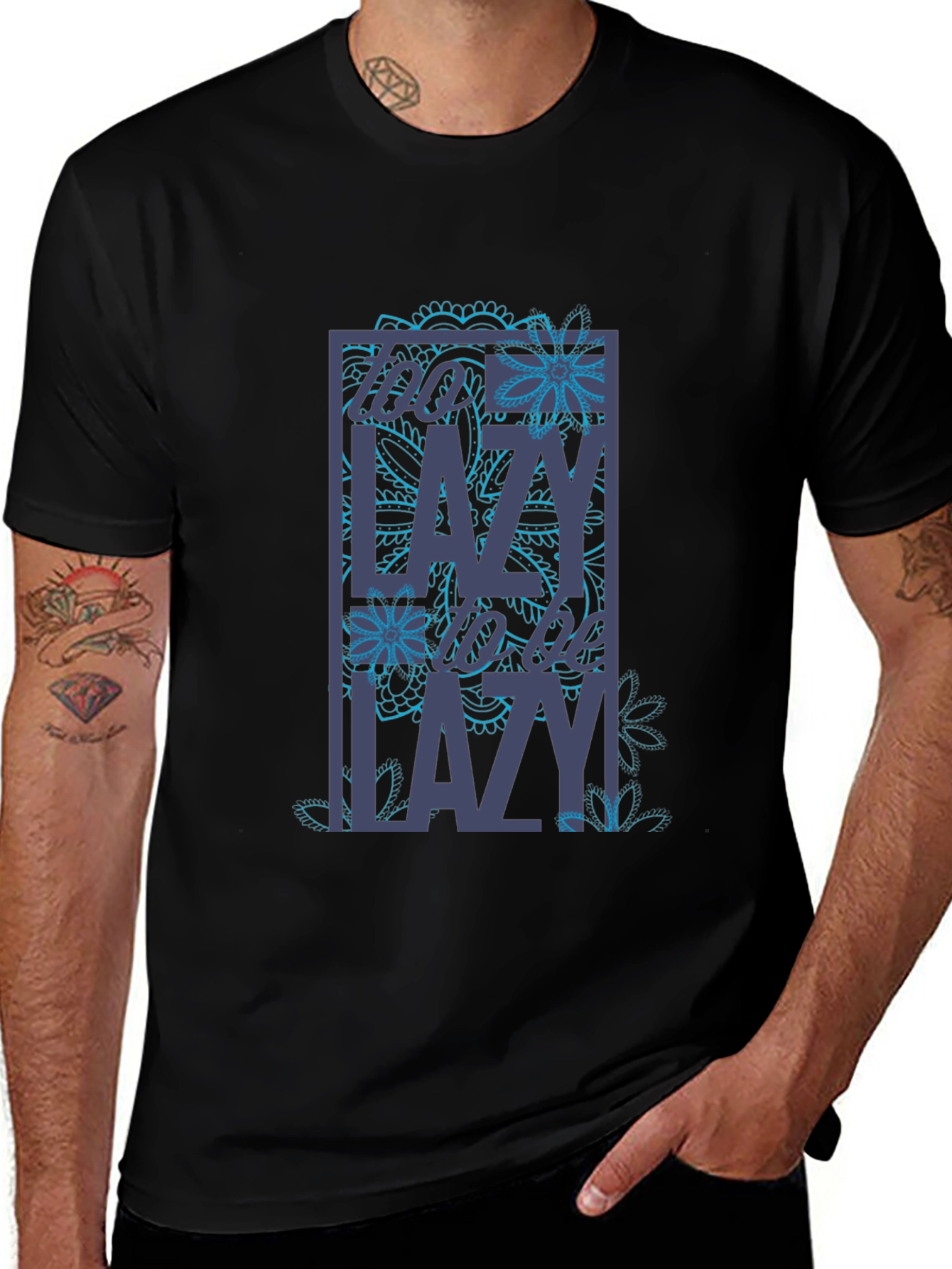 Too Lazy T-Shirt - Novelty Graphic Tee
