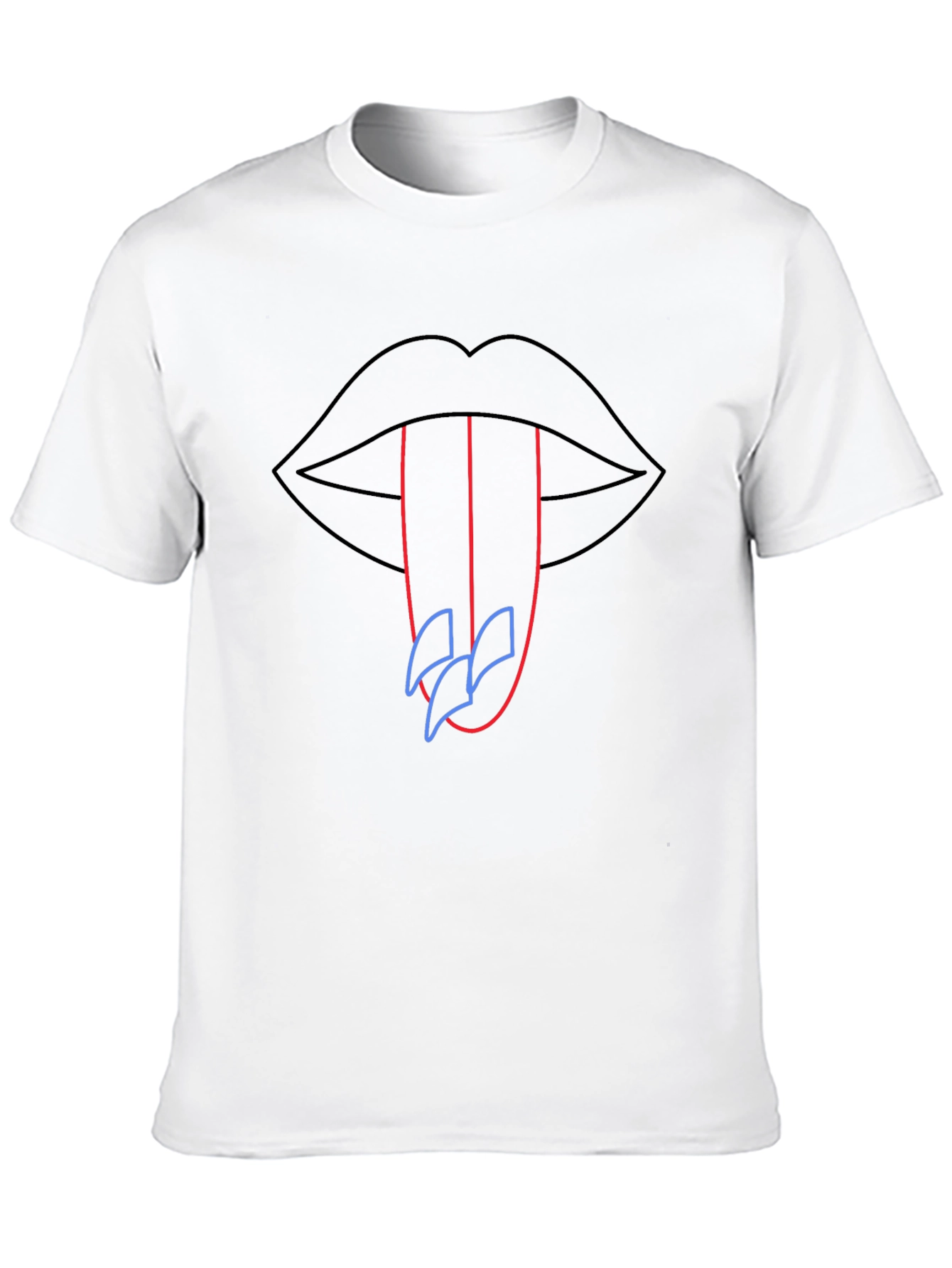 Neon Lips Graphic Tee - Modern Art Shirt