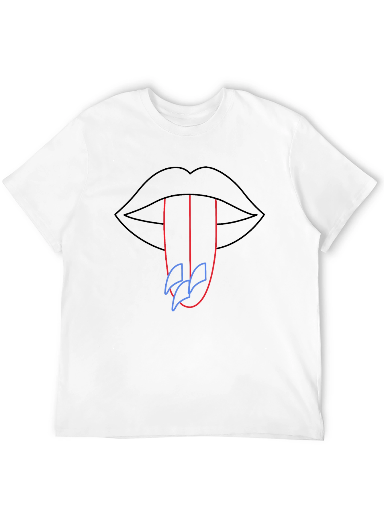 Neon Lips Graphic Tee - Modern Art Shirt