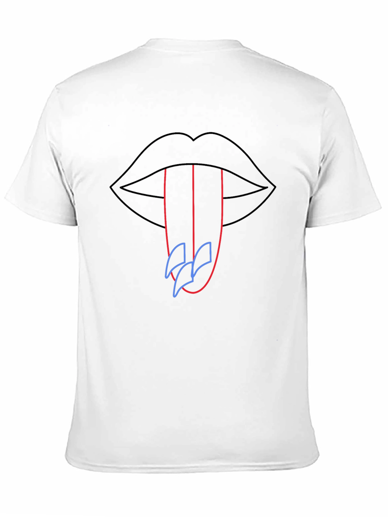 Neon Lips Graphic Tee - Modern Art Shirt