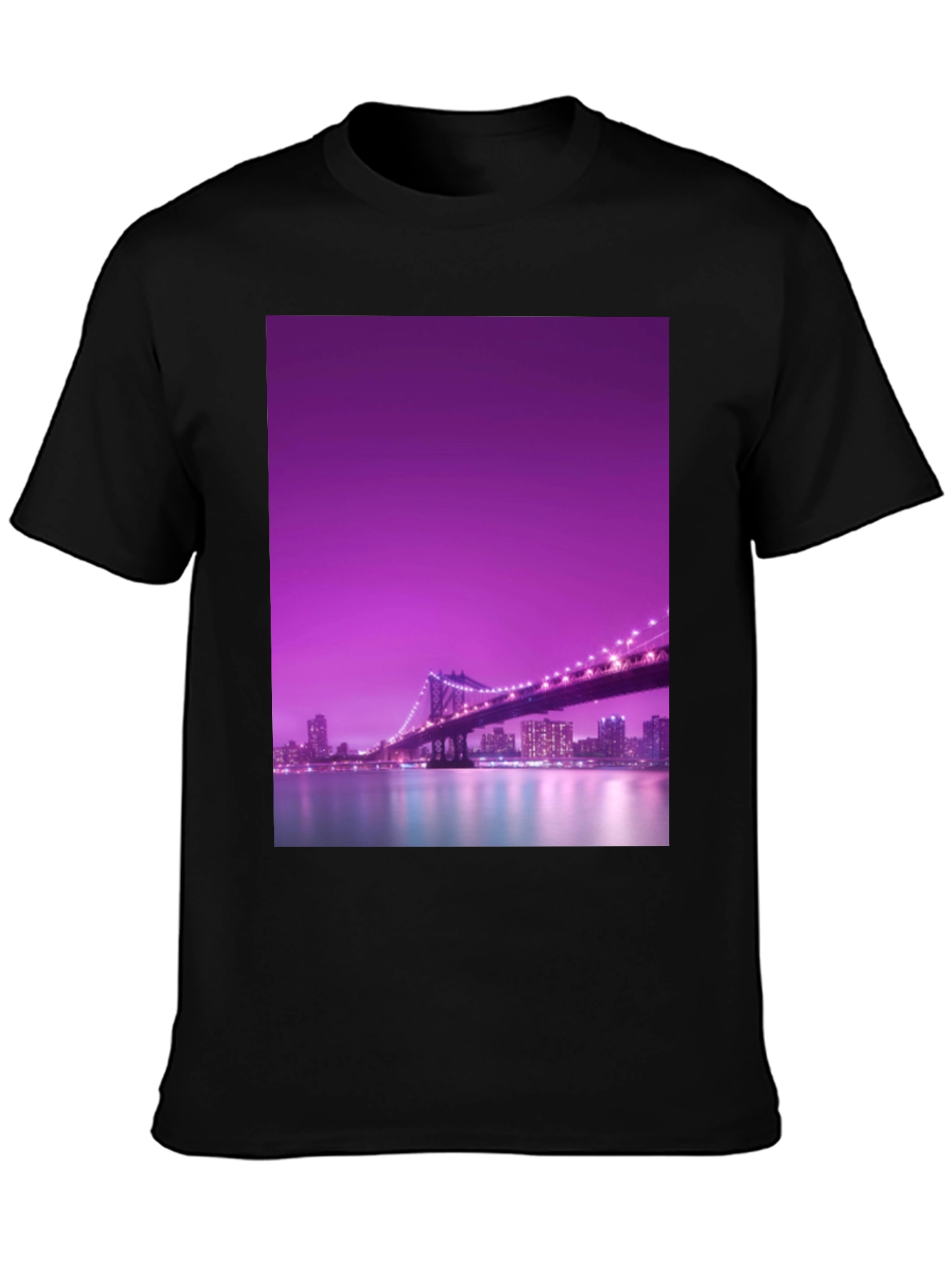 Night City Bridge Graphic Tee