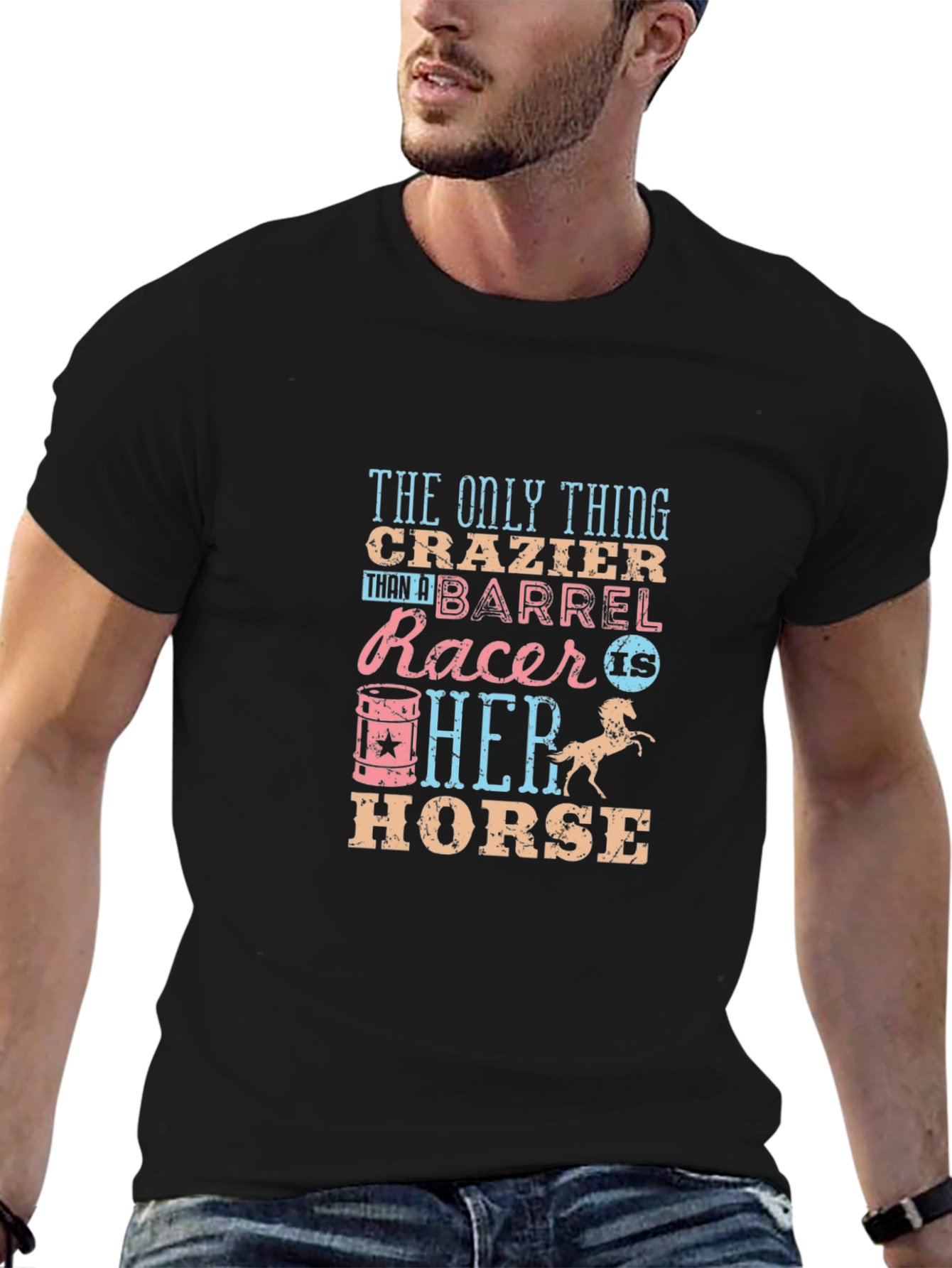 Crazy Barrel Racer T-Shirt - Horse Riding Tee