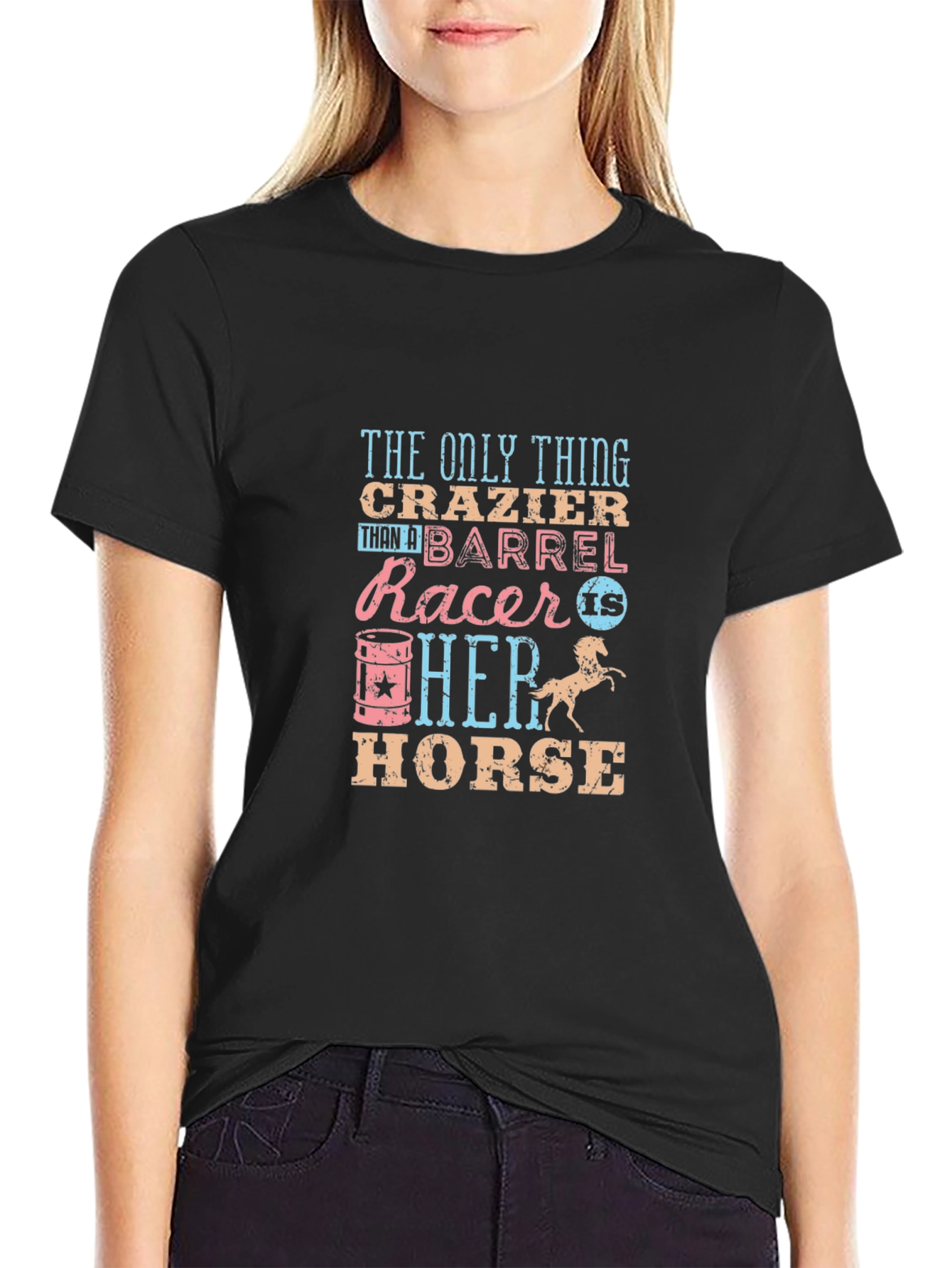 Crazy Barrel Racer T-Shirt - Horse Riding Tee