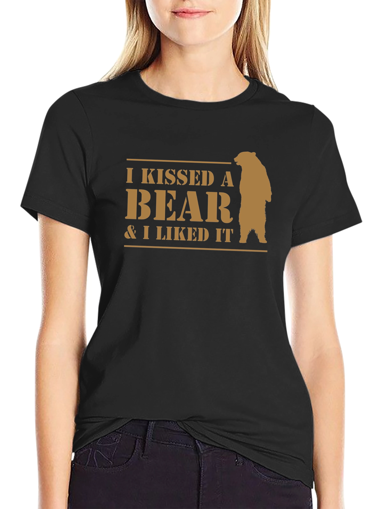 I Kissed a Bear T-Shirt - Funny Novelty Tee