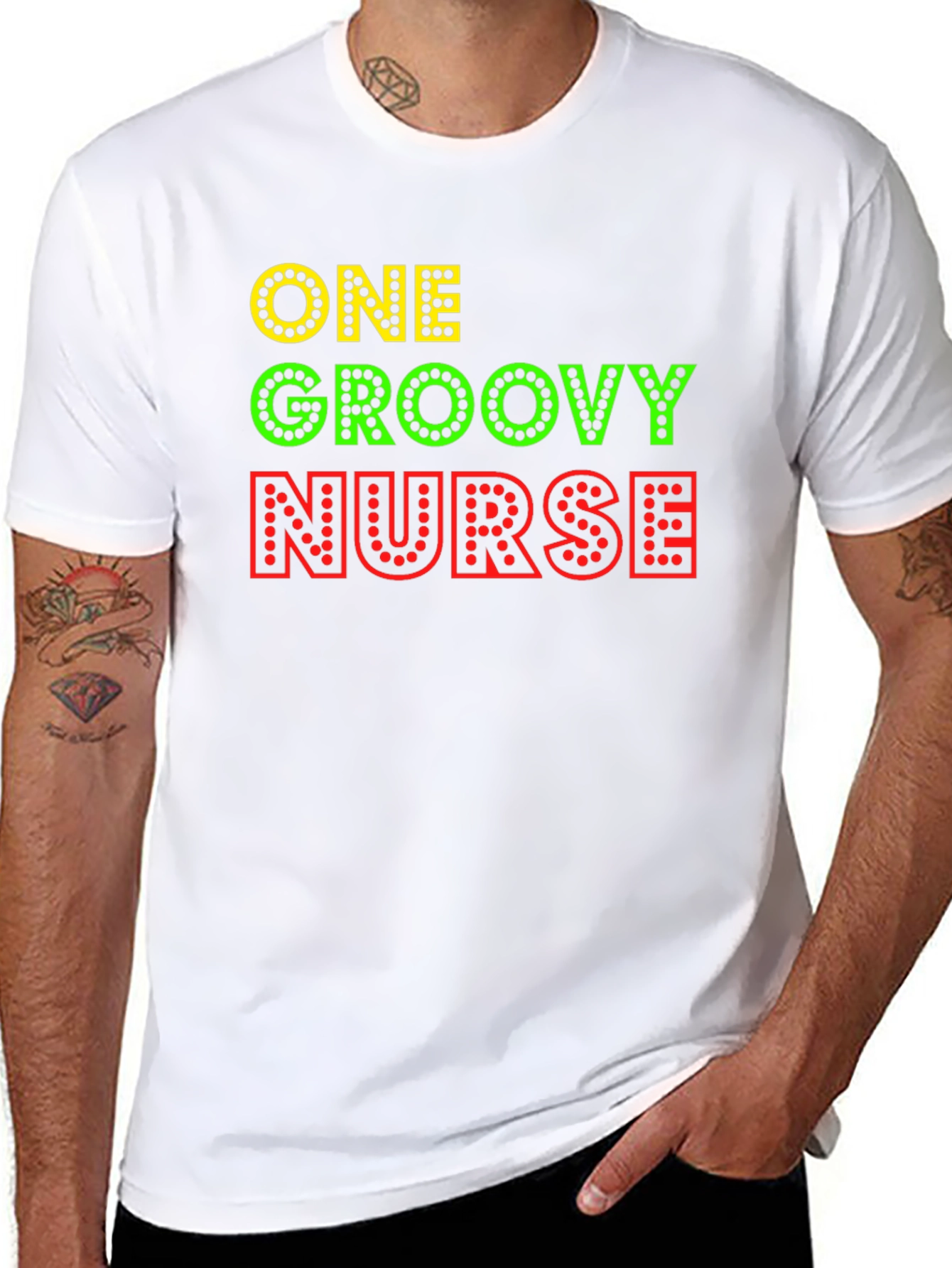 One Groovy Nurse Graphic T-Shirt