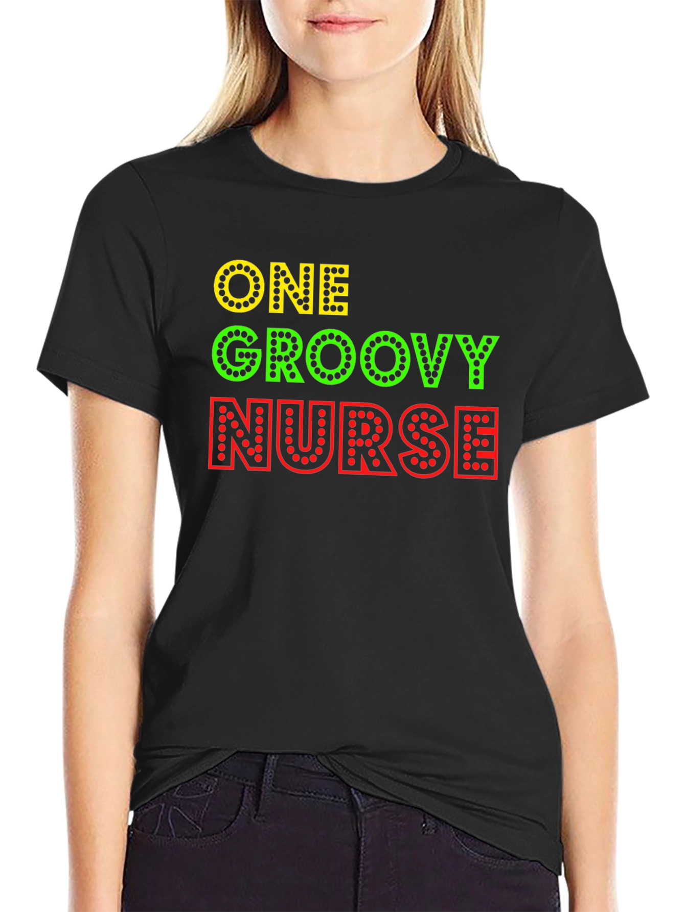 One Groovy Nurse Graphic T-Shirt