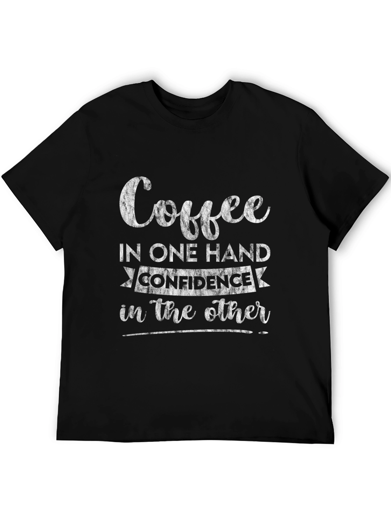 Coffee & Confidence Graphic Tee - Black
